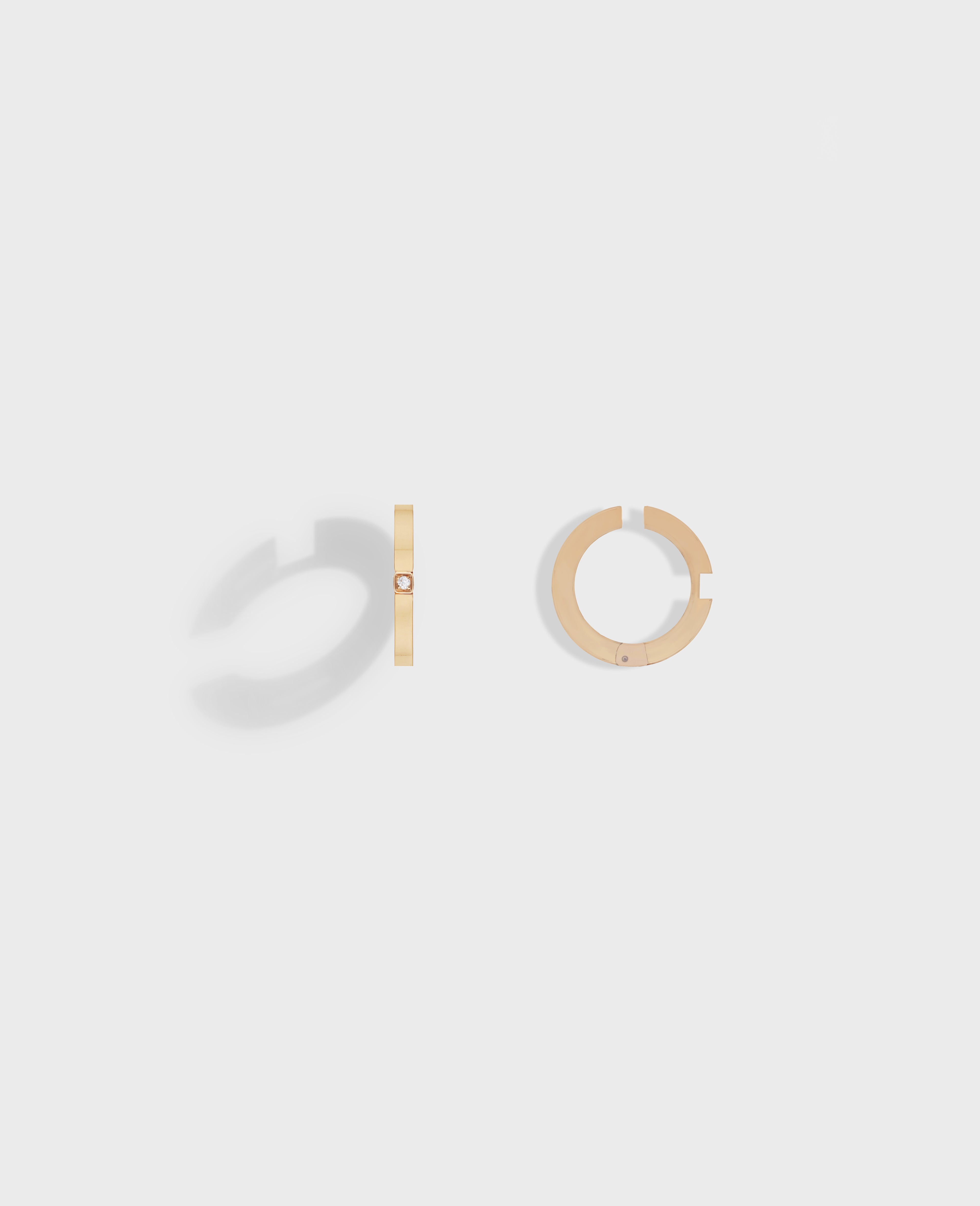 Monument pair of hoops small Rose Gold
