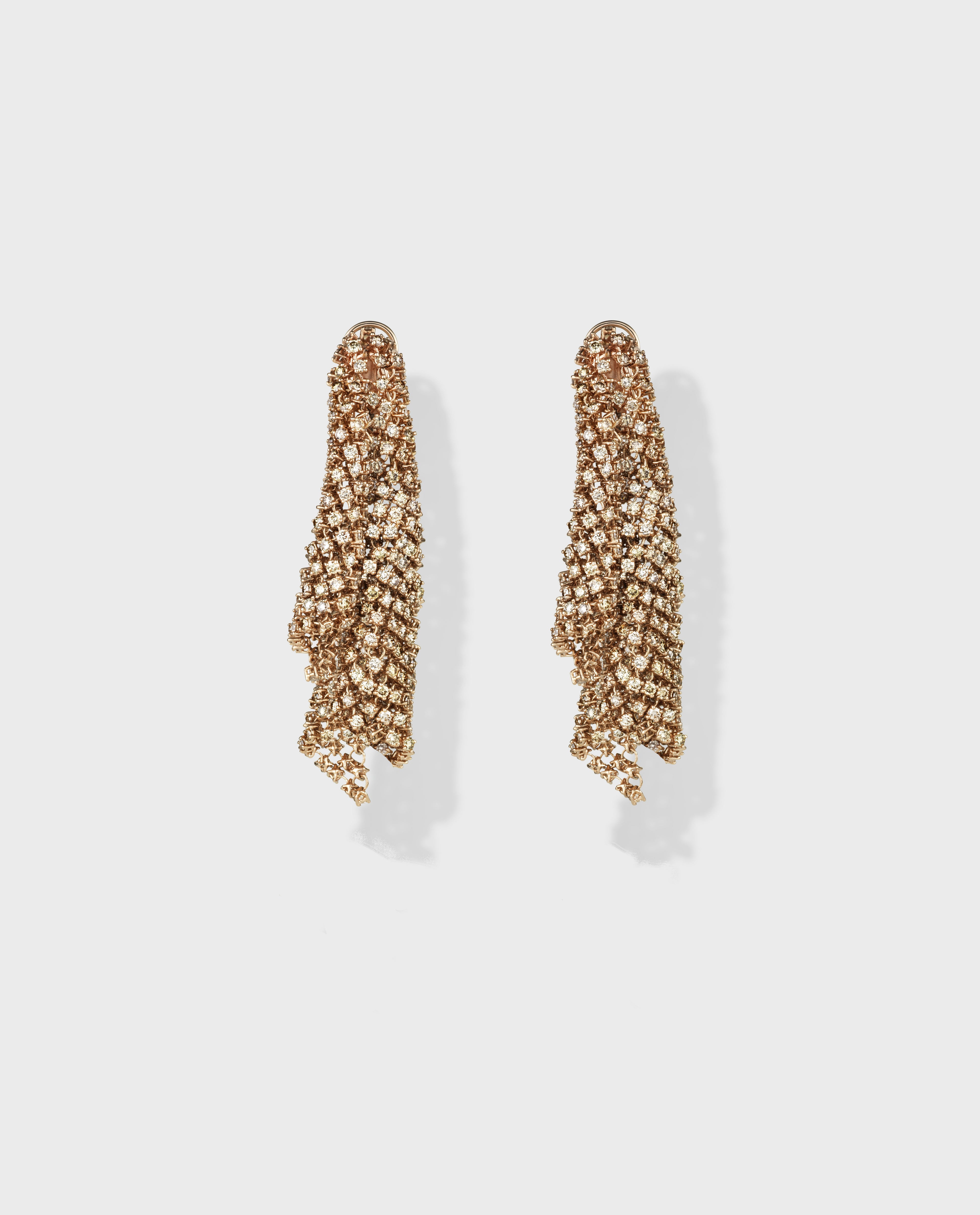 Fluid earrings Rose Gold