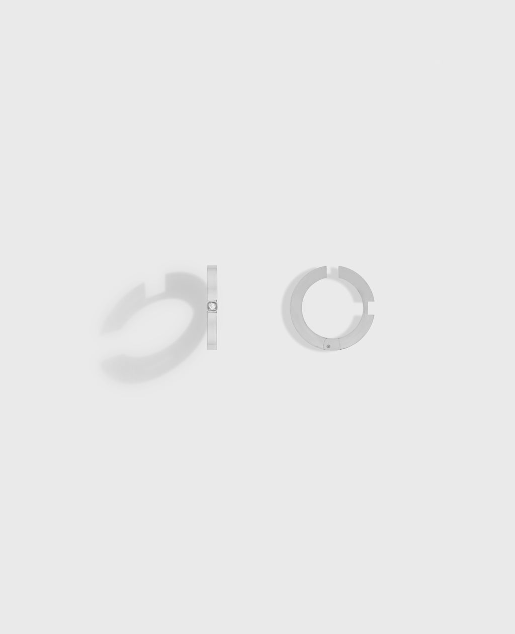 Monument pair of hoops small White Gold