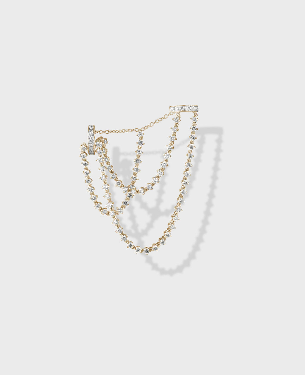 Parabole single earring 3 lines - Dauphin