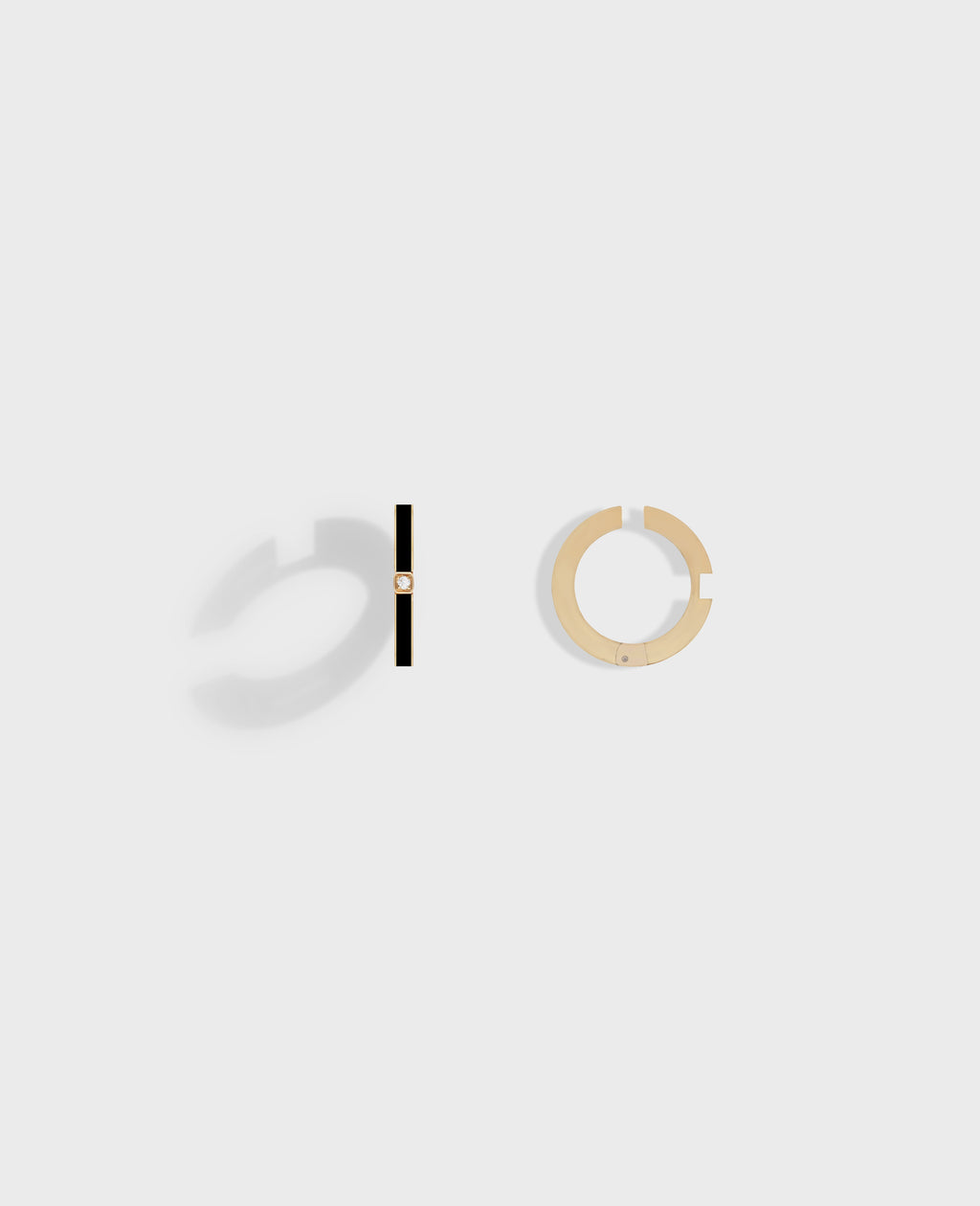 Monument pair of hoops small Yellow Gold
