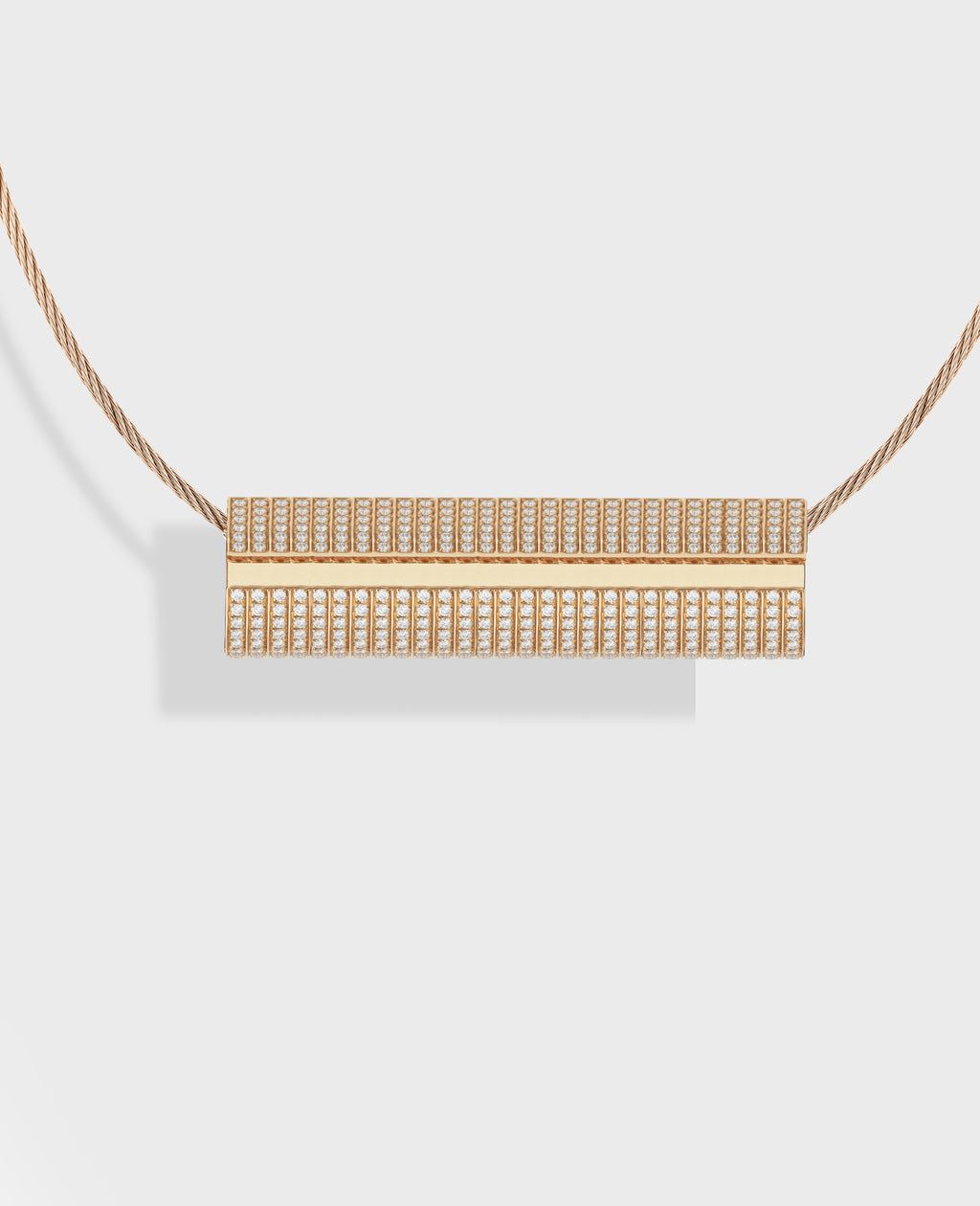 Monument necklace large Rose Gold