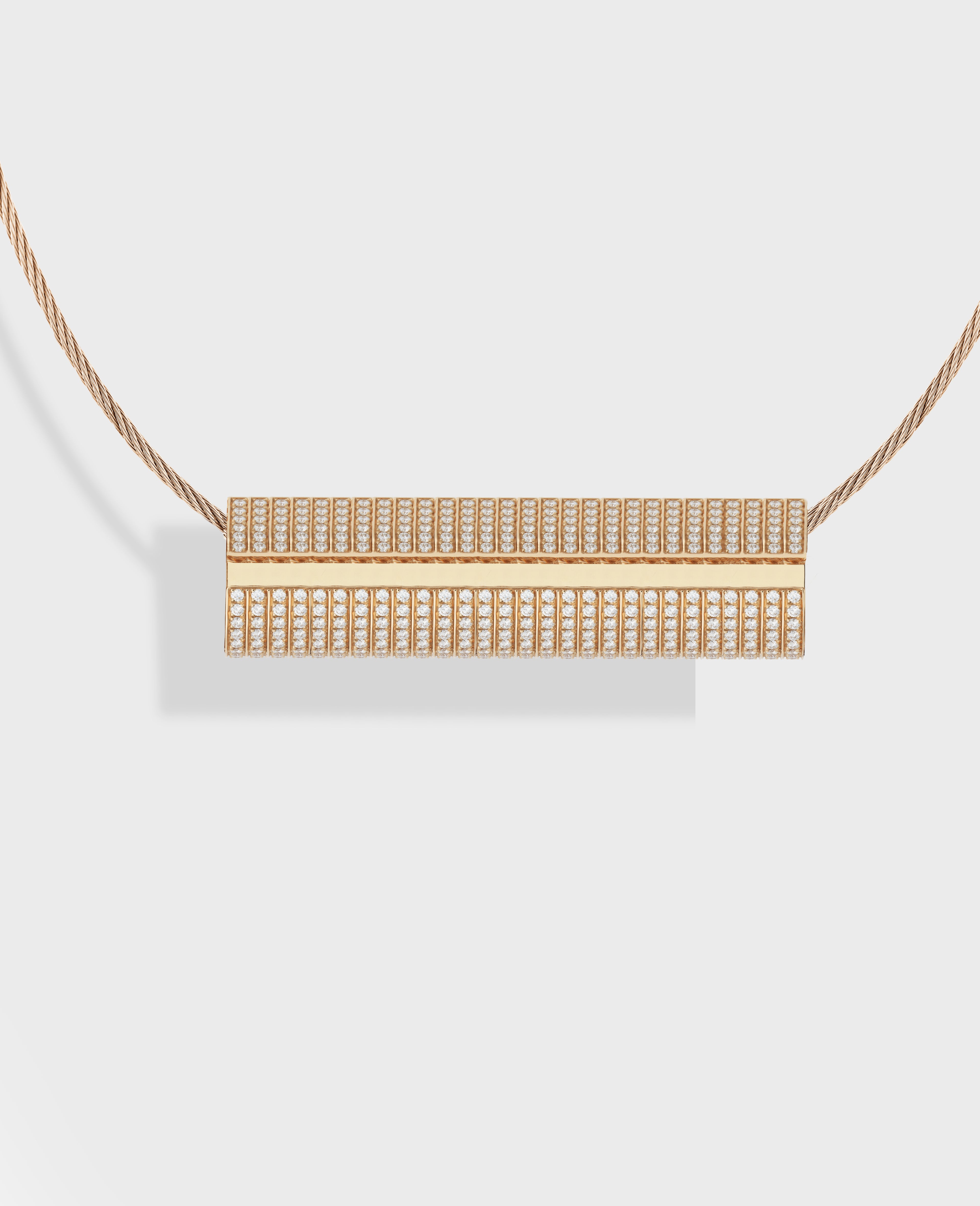 Monument necklace large Rose Gold