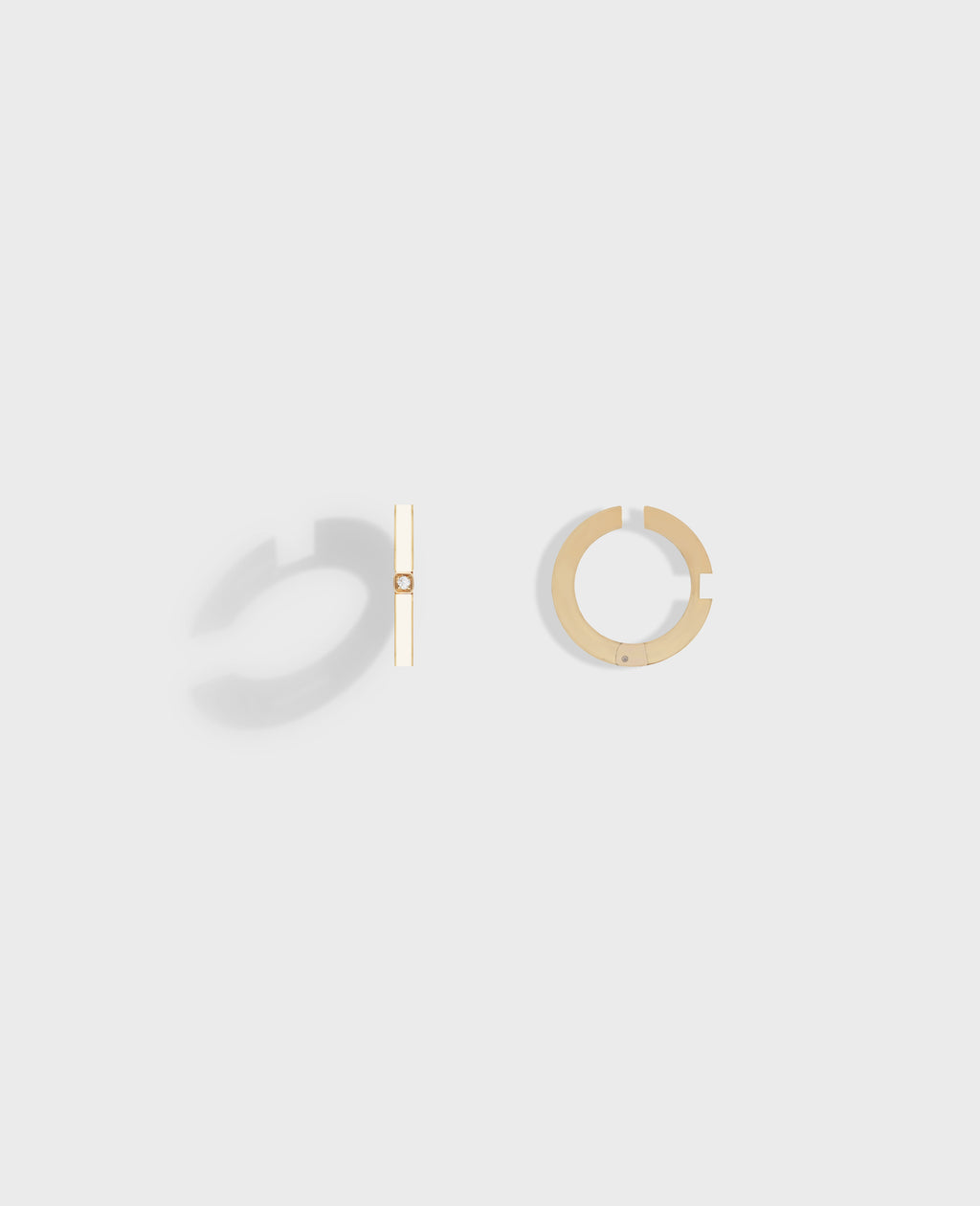 Monument pair of hoops small Yellow Gold