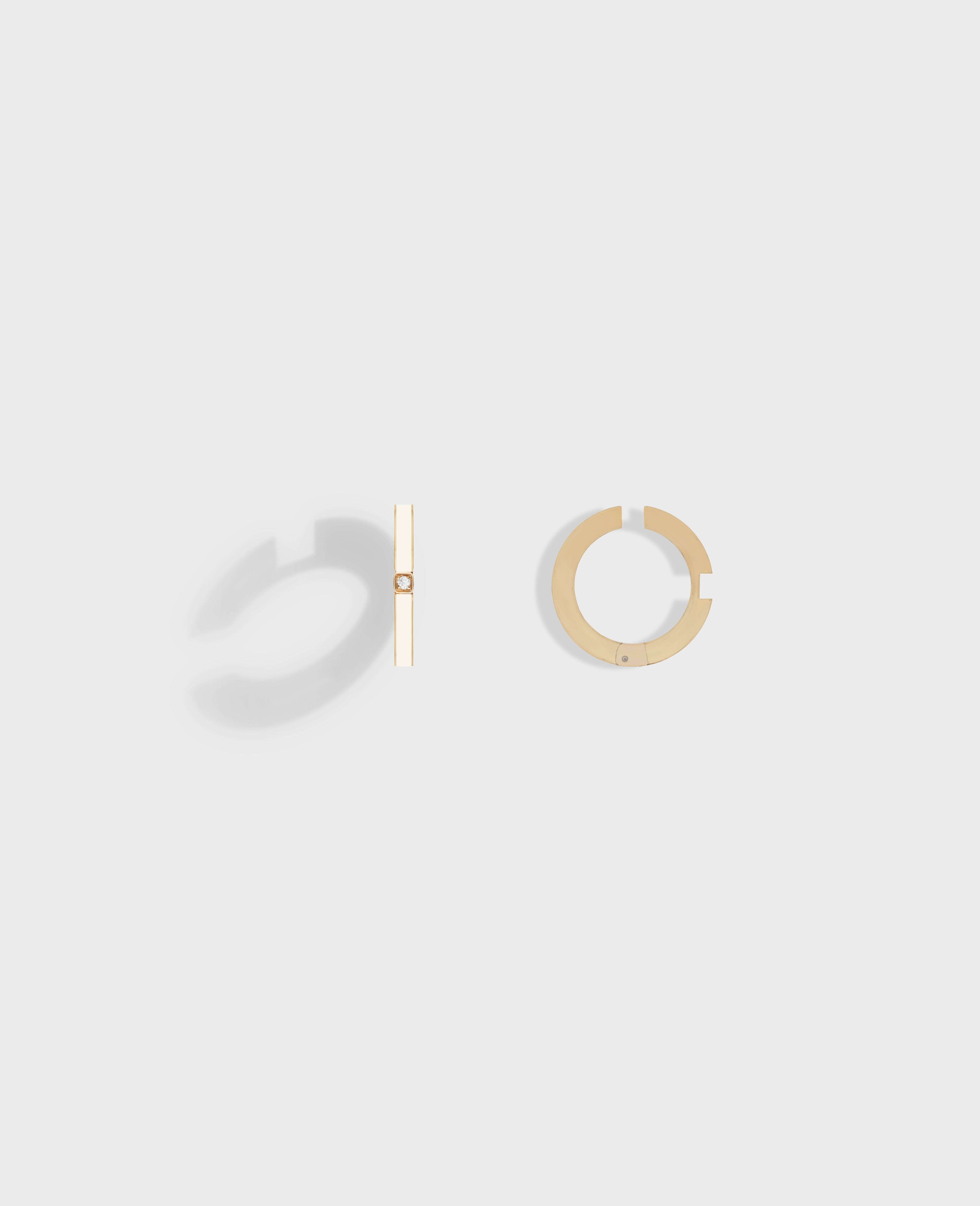 Monument pair of hoops small Yellow Gold