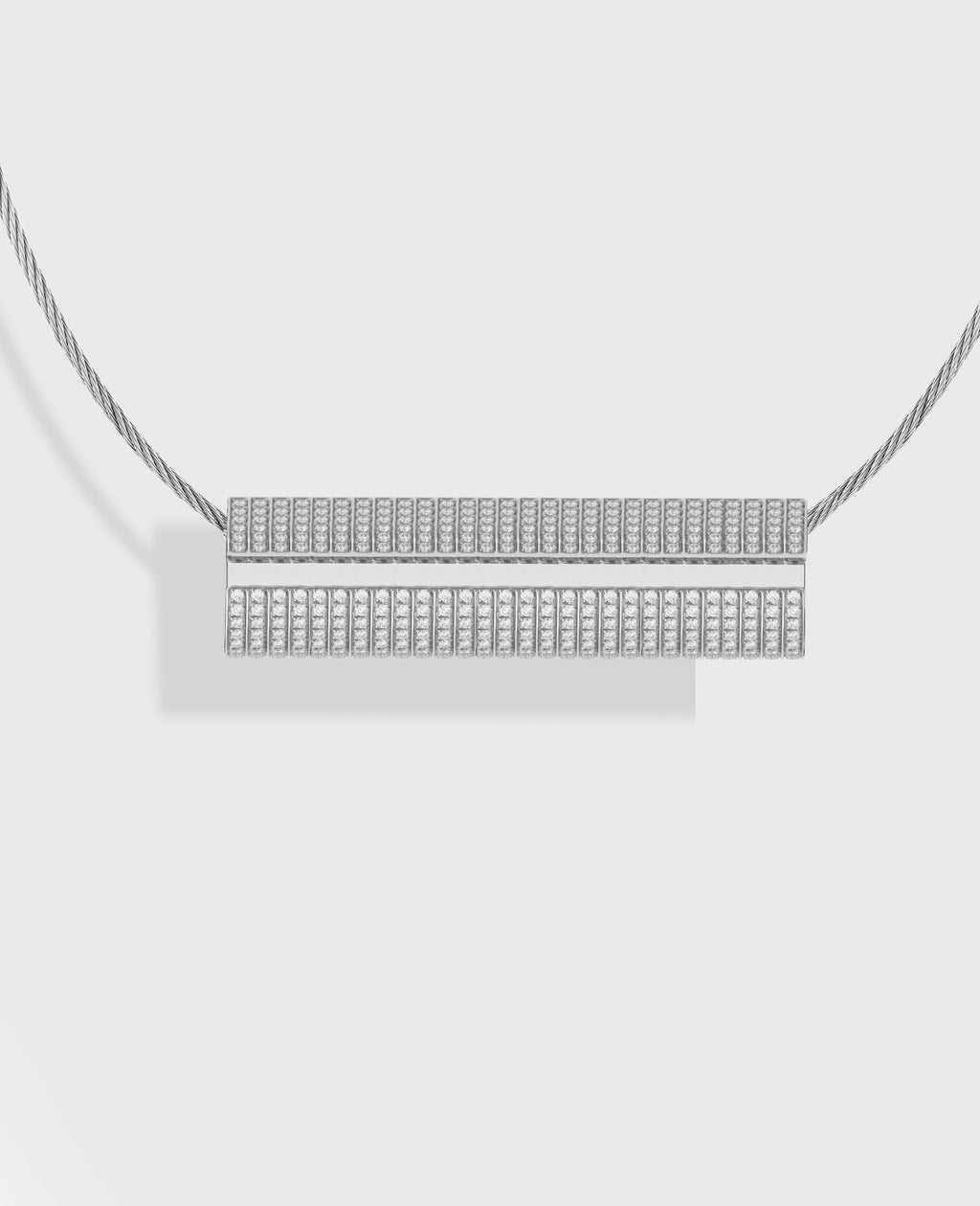 Monument necklace large White Gold