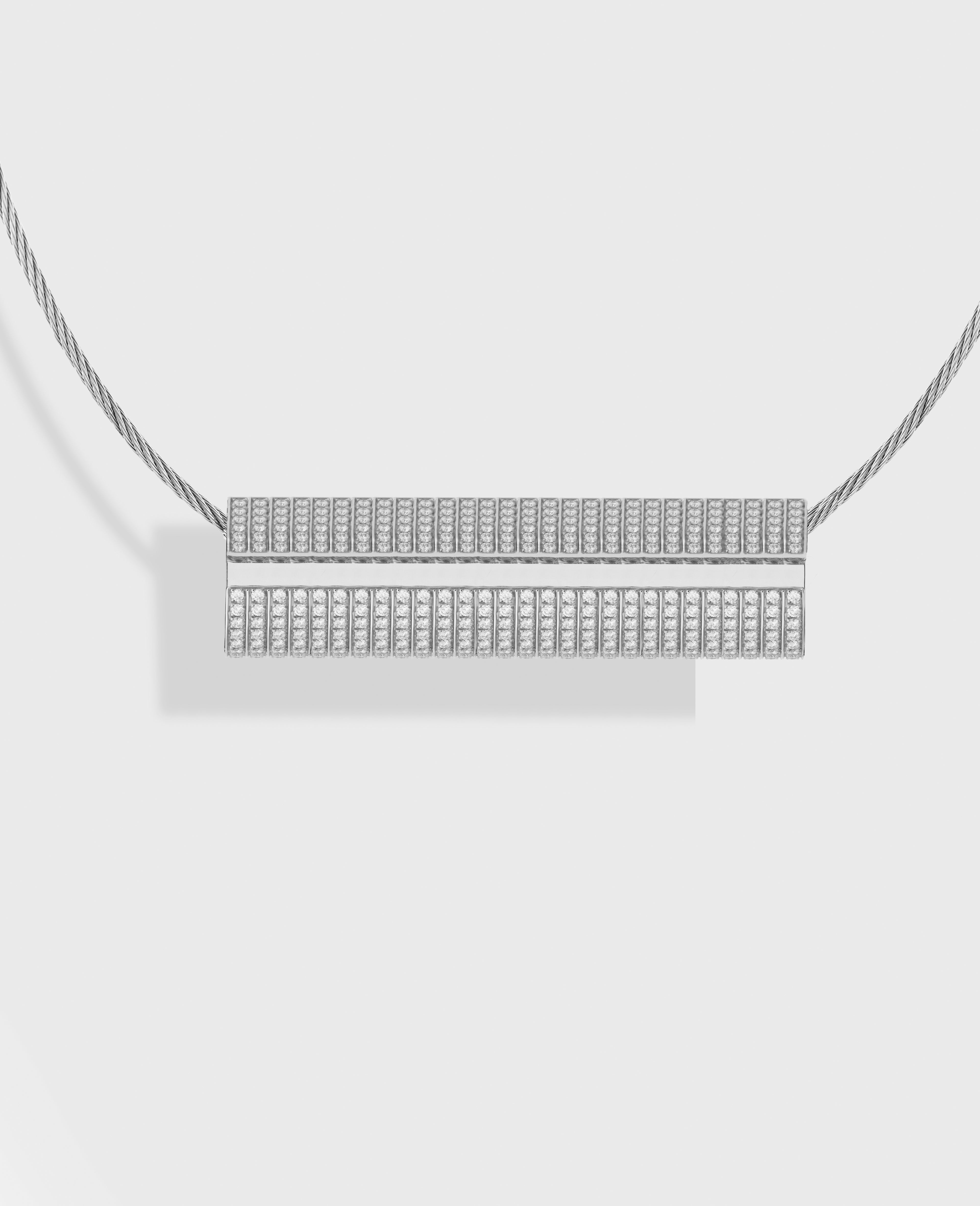 Monument necklace large White Gold