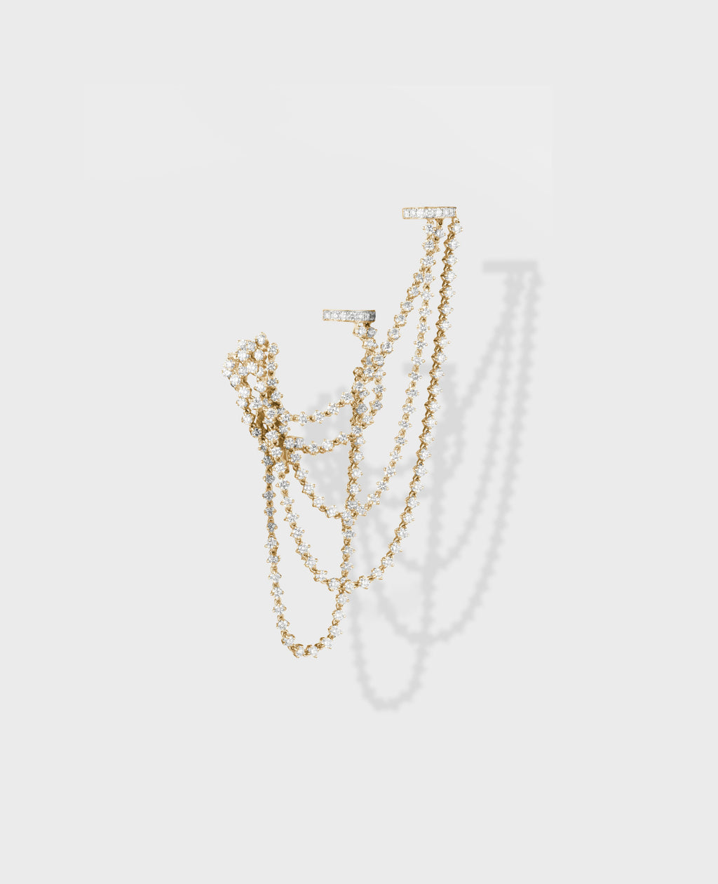 Parabole single earring 5 lines - Dauphin