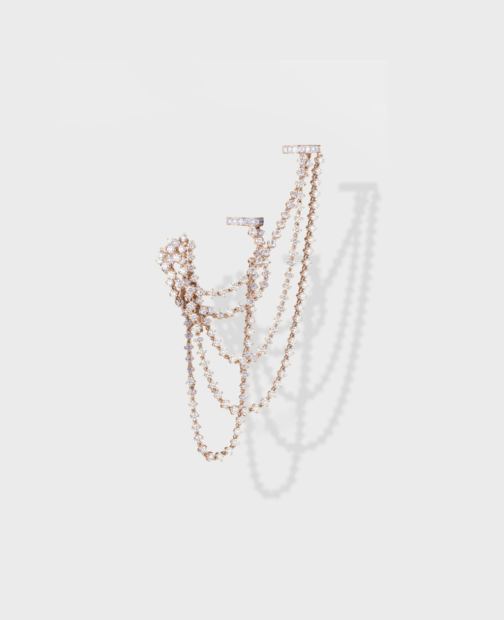 Parabole single earring 5 lines - view 3 - Dauphin