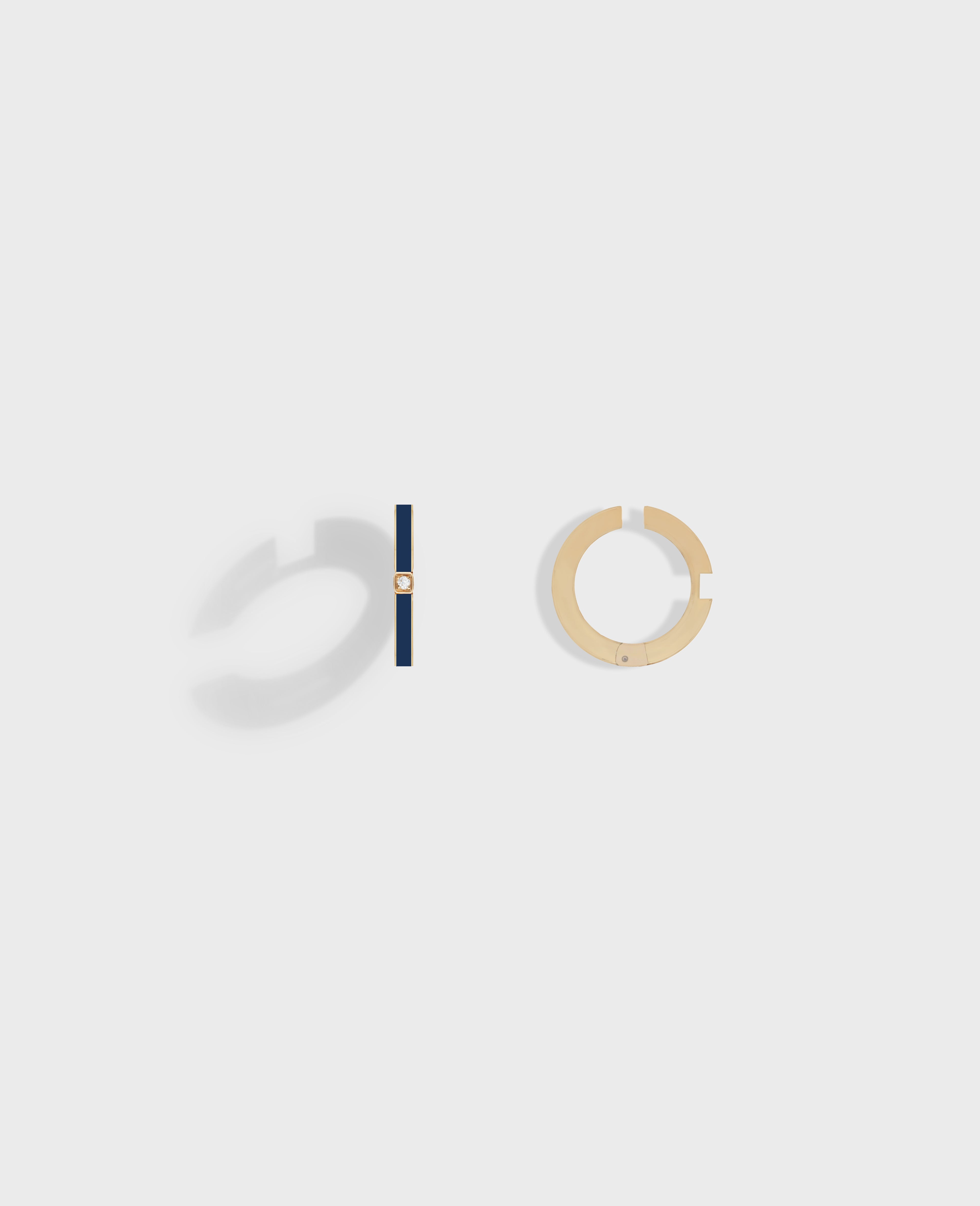Monument pair of hoops small Yellow Gold