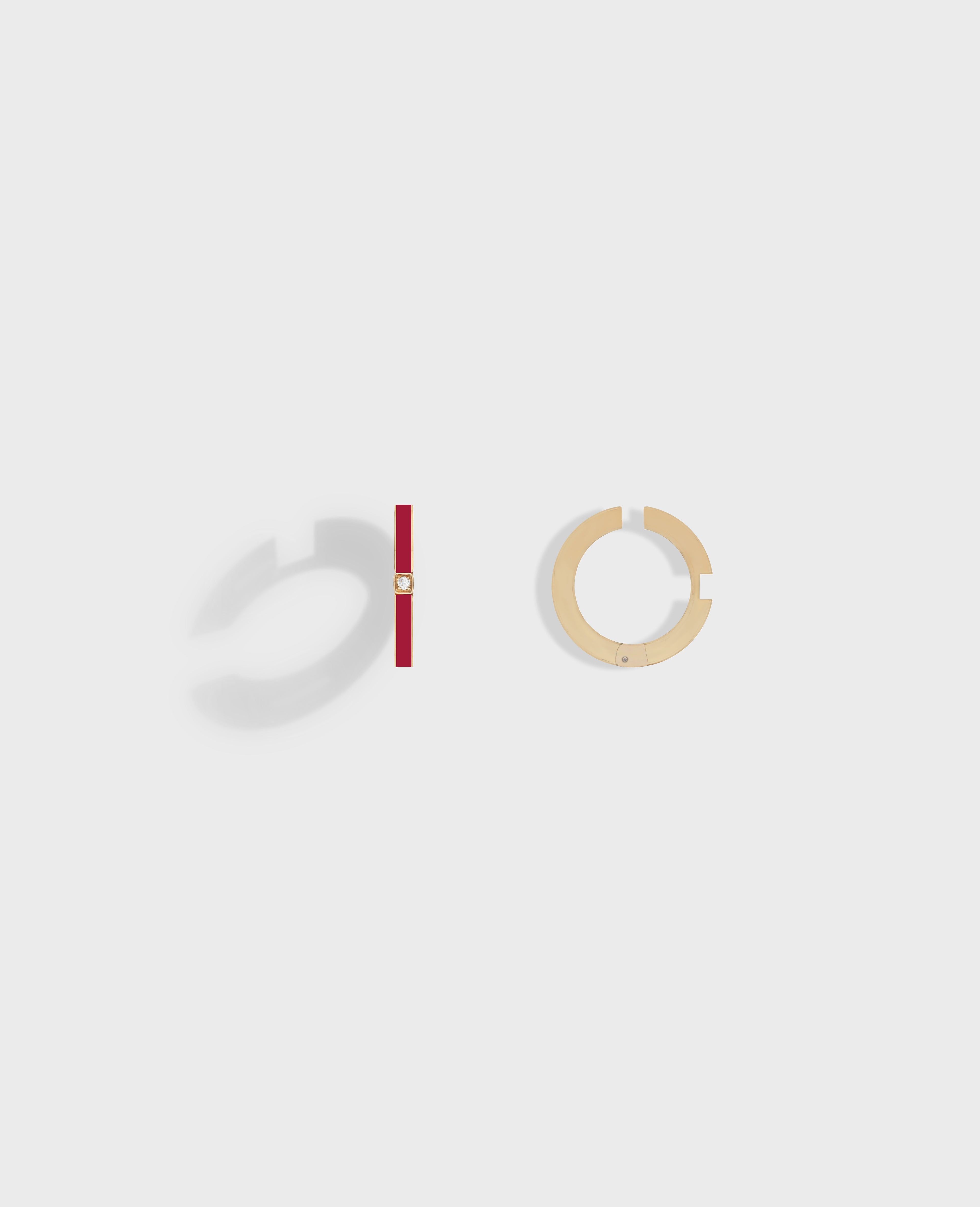 Monument pair of hoops small Yellow Gold