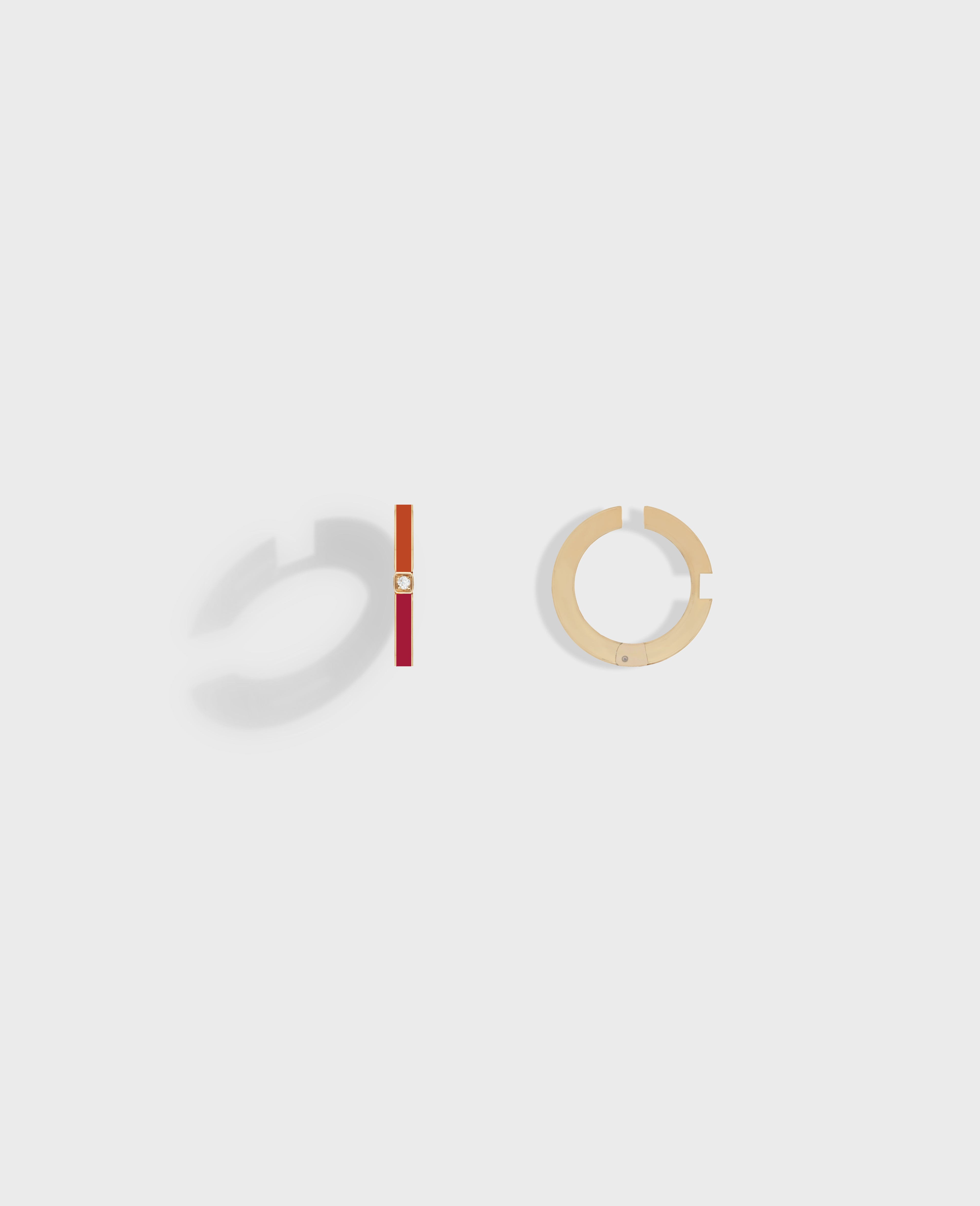 Monument pair of hoops small Yellow Gold