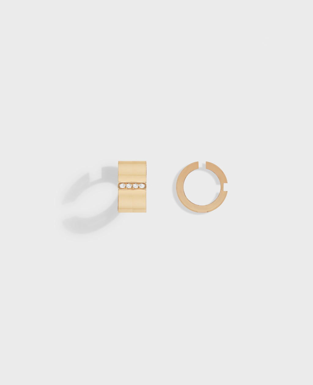 Monument pair of earrings medium Rose Gold