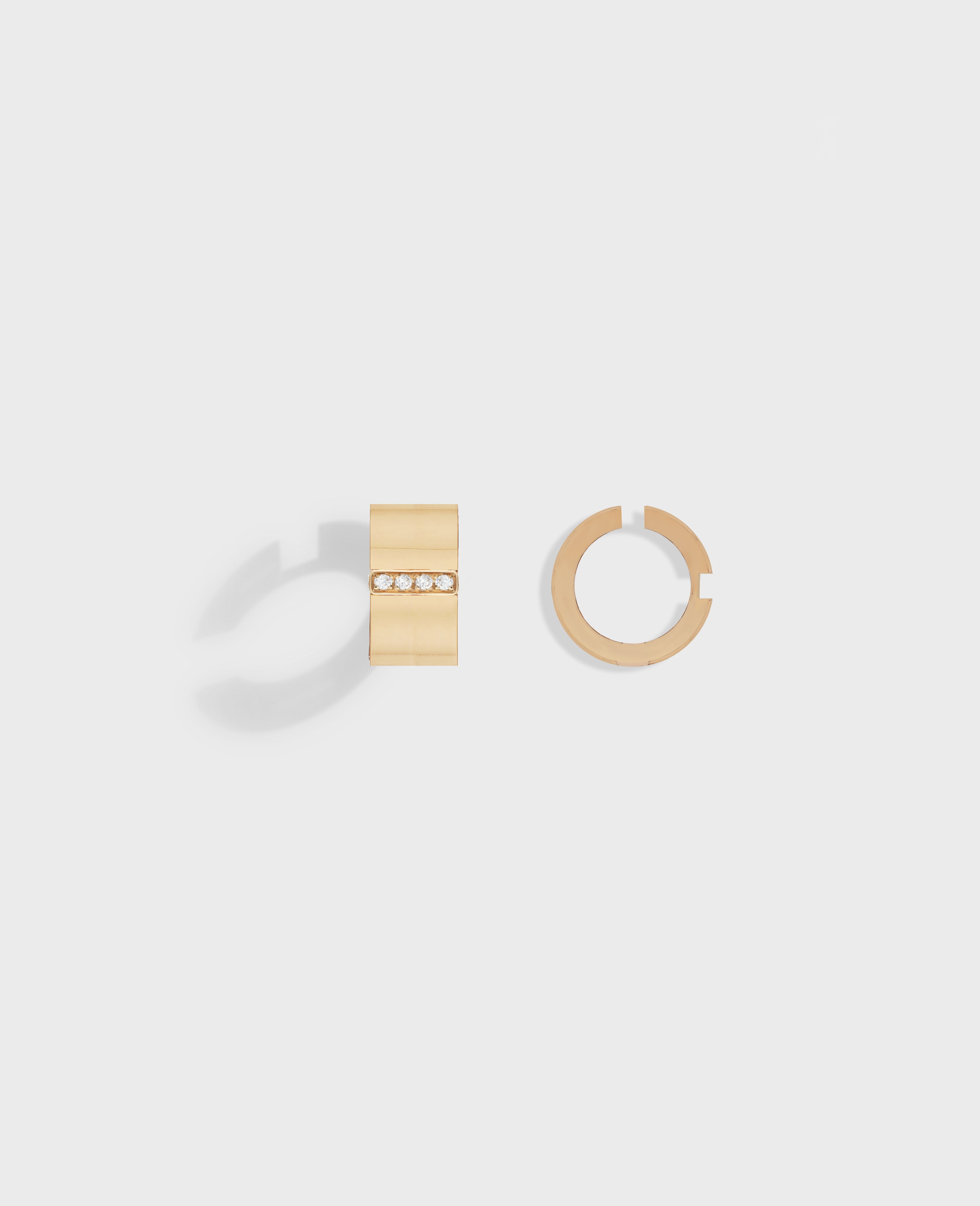 Monument pair of earrings medium Rose Gold