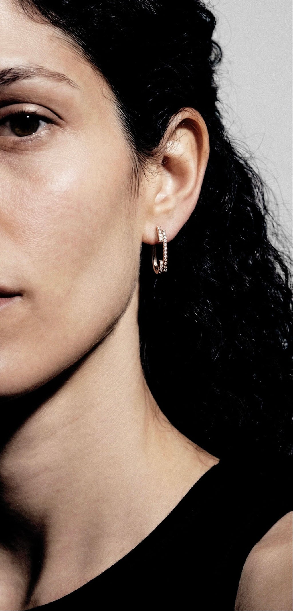 Volume earrings medium 2 rows