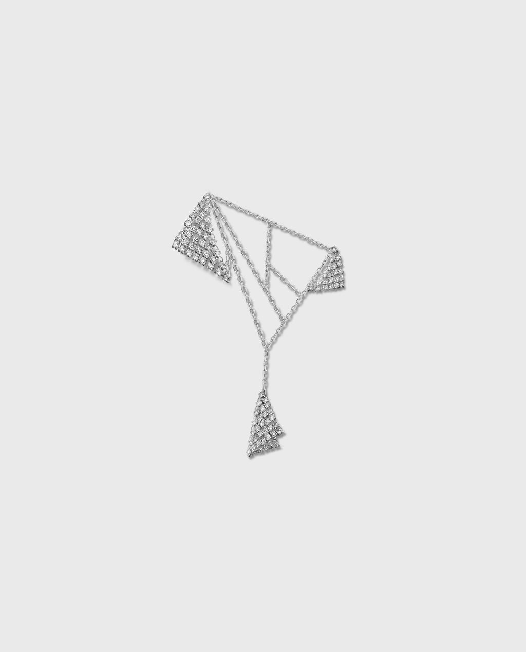 Fluid earrings White Gold