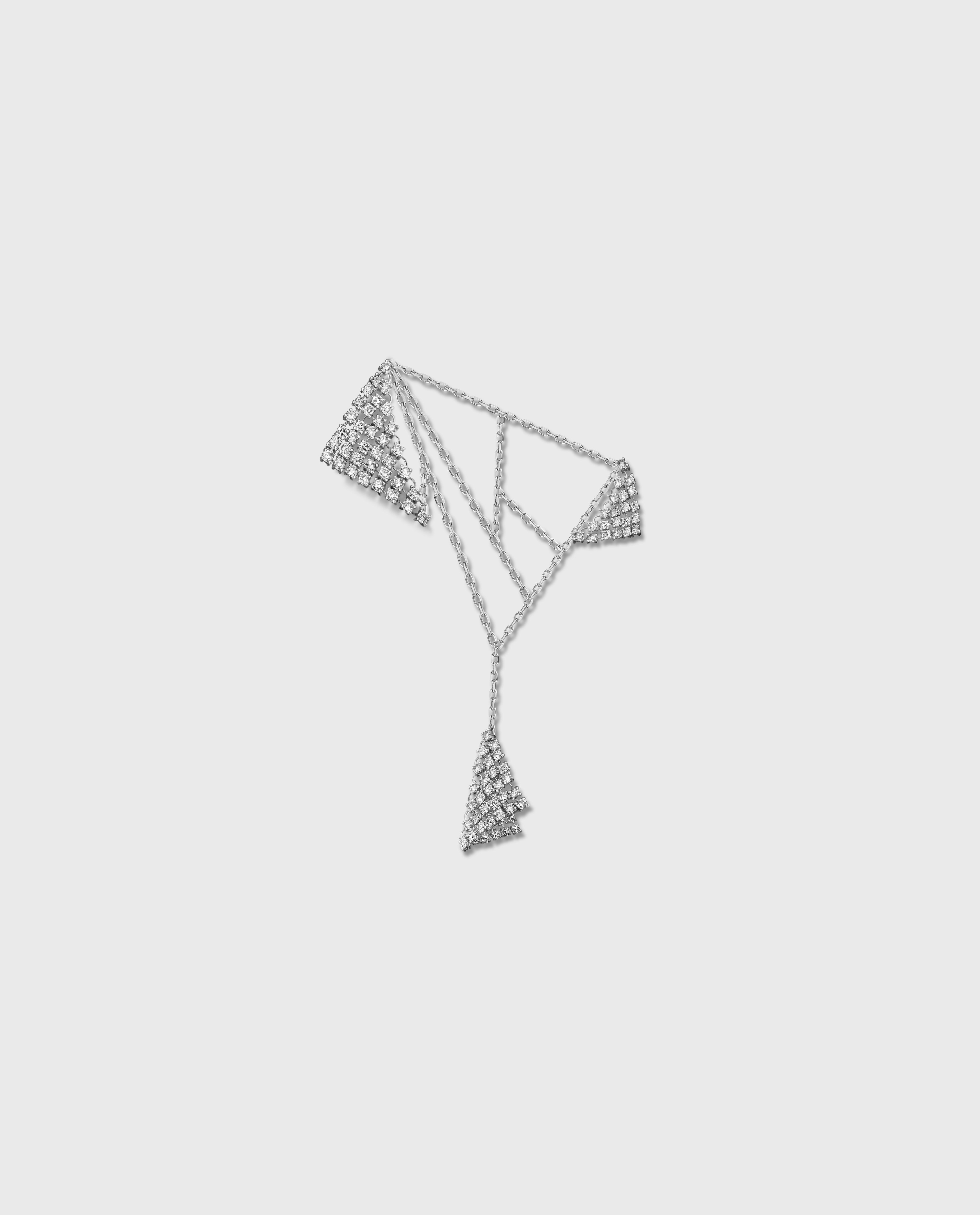 Fluid earrings White Gold