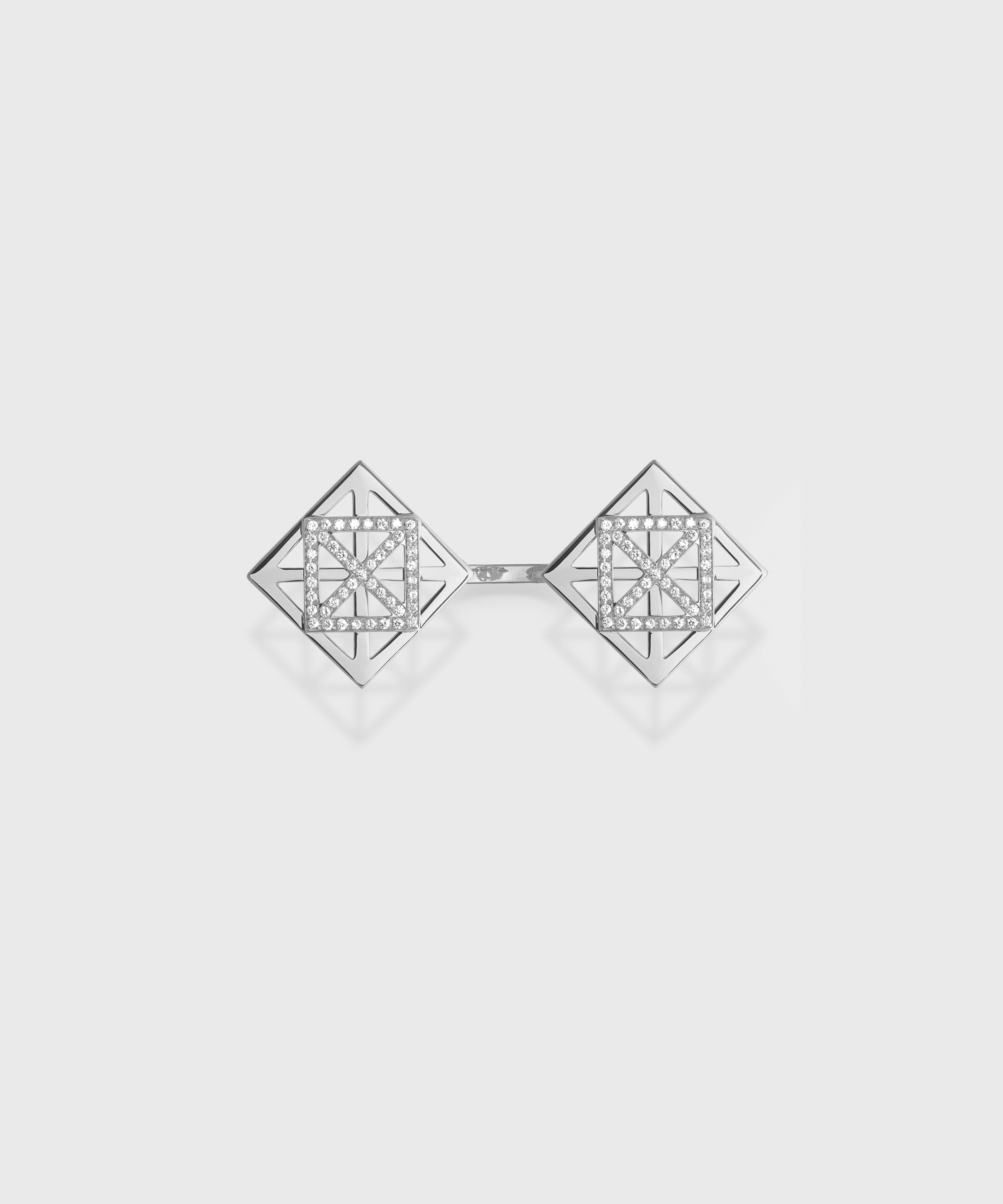 Collection I double ring White Gold
