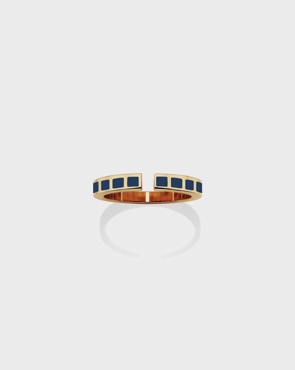 Monument ring small Blue Gold