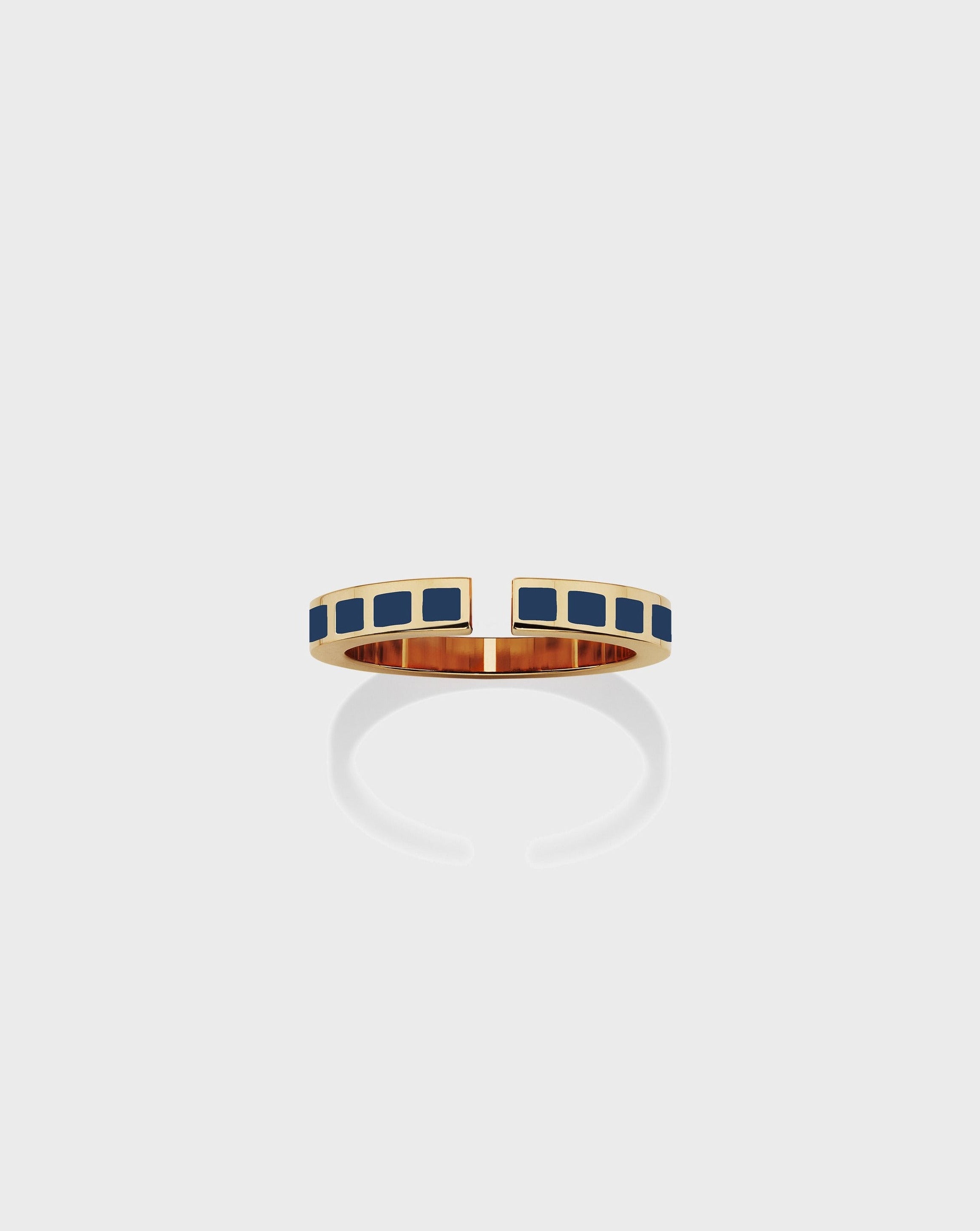 Monument ring small Blue Gold
