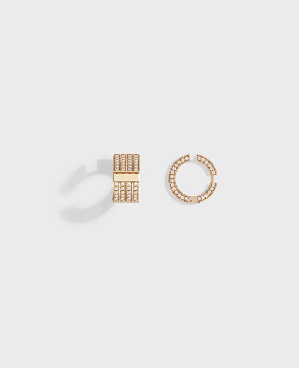 Monument pair of earrings medium Rose Gold