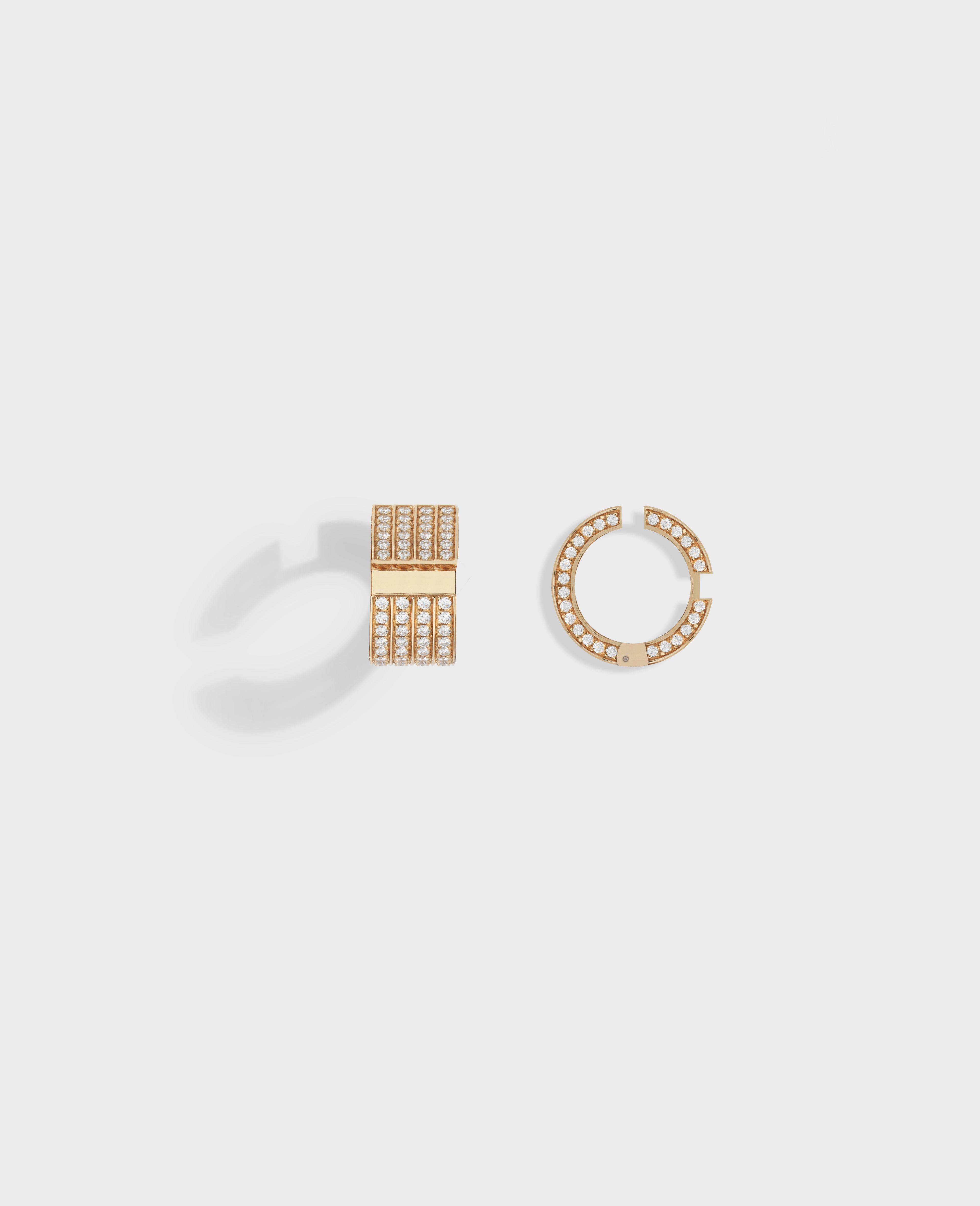 Monument pair of earrings medium Rose Gold