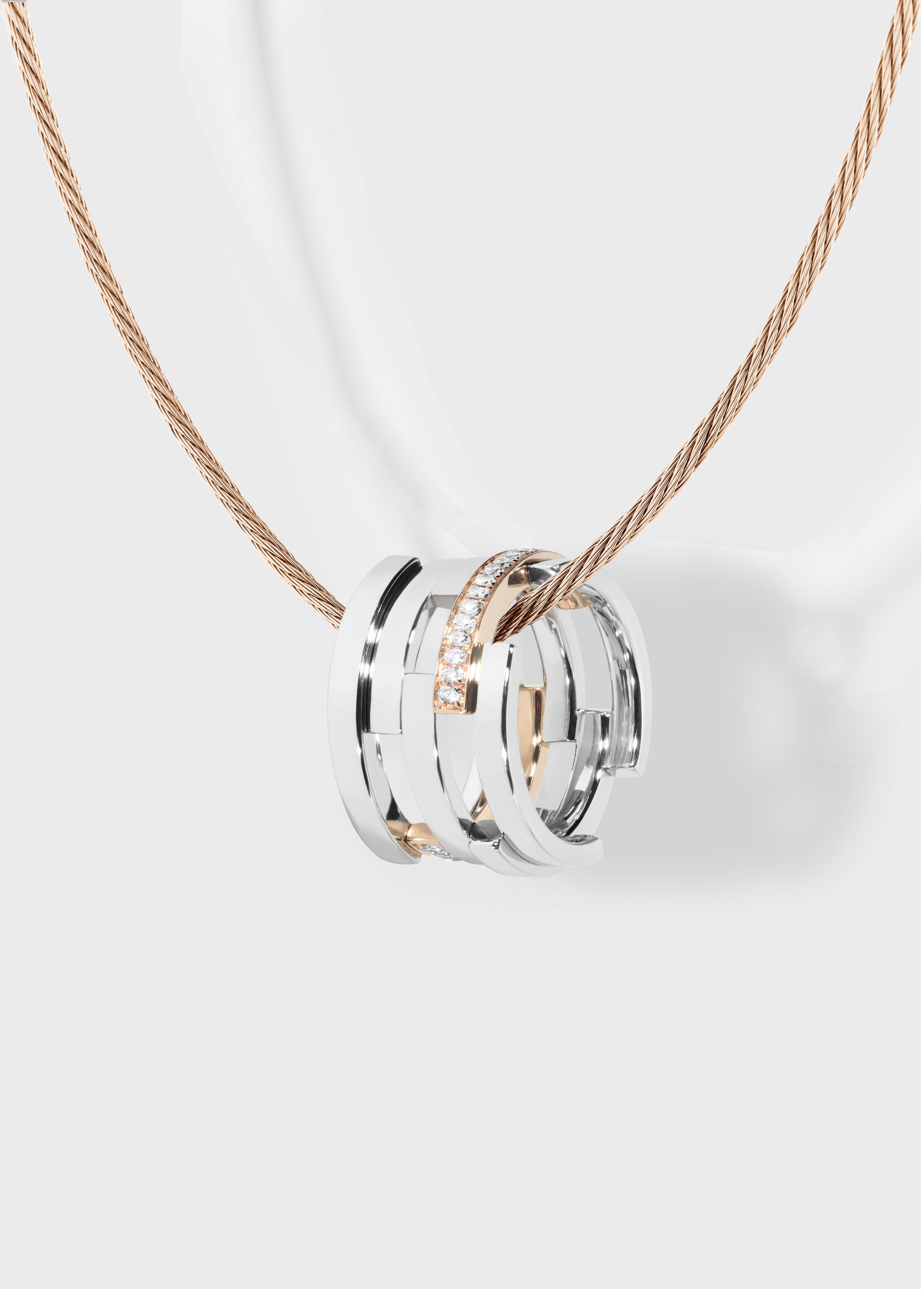 Volume pendant Yellow Gold