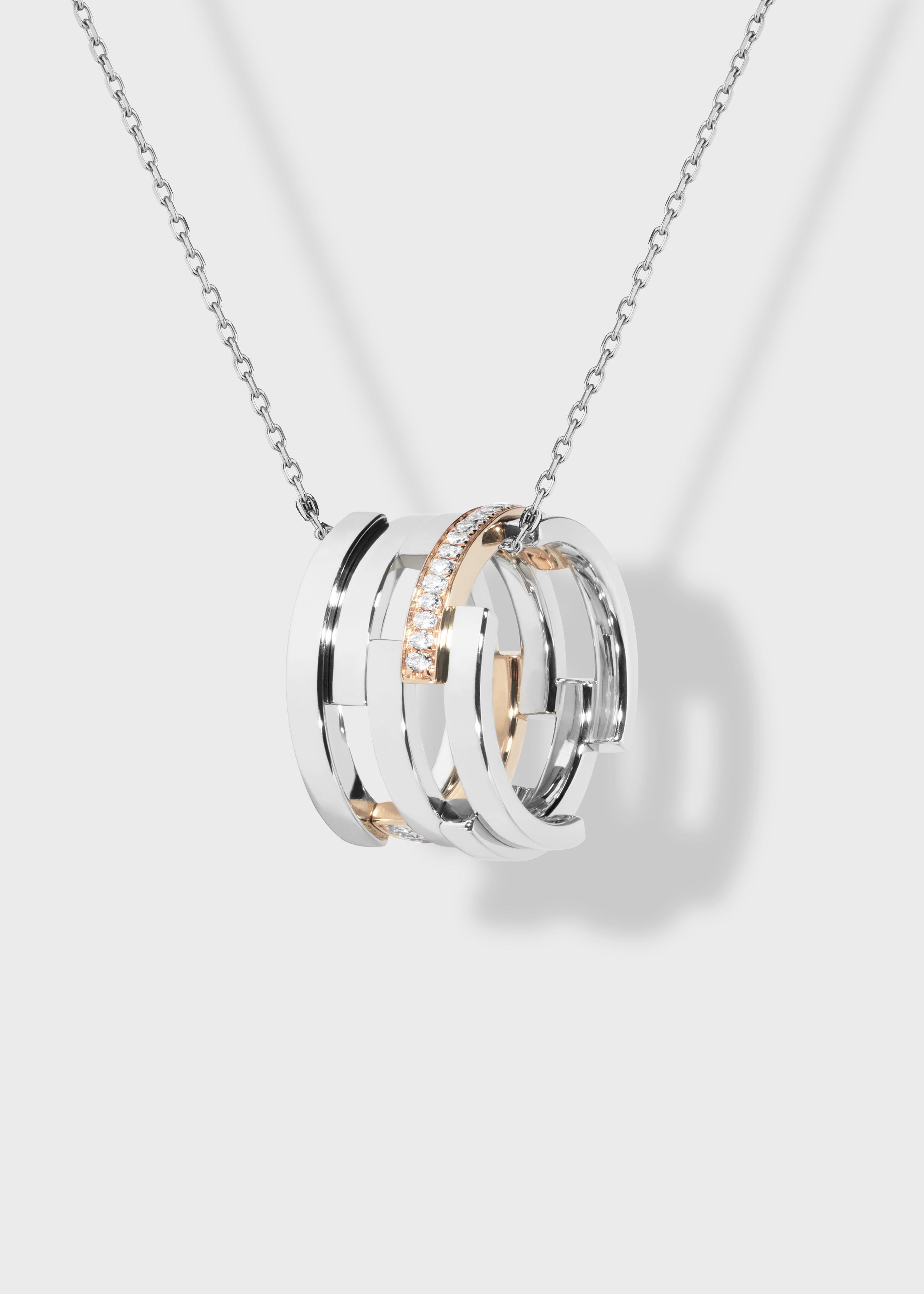 Volume pendant White Gold