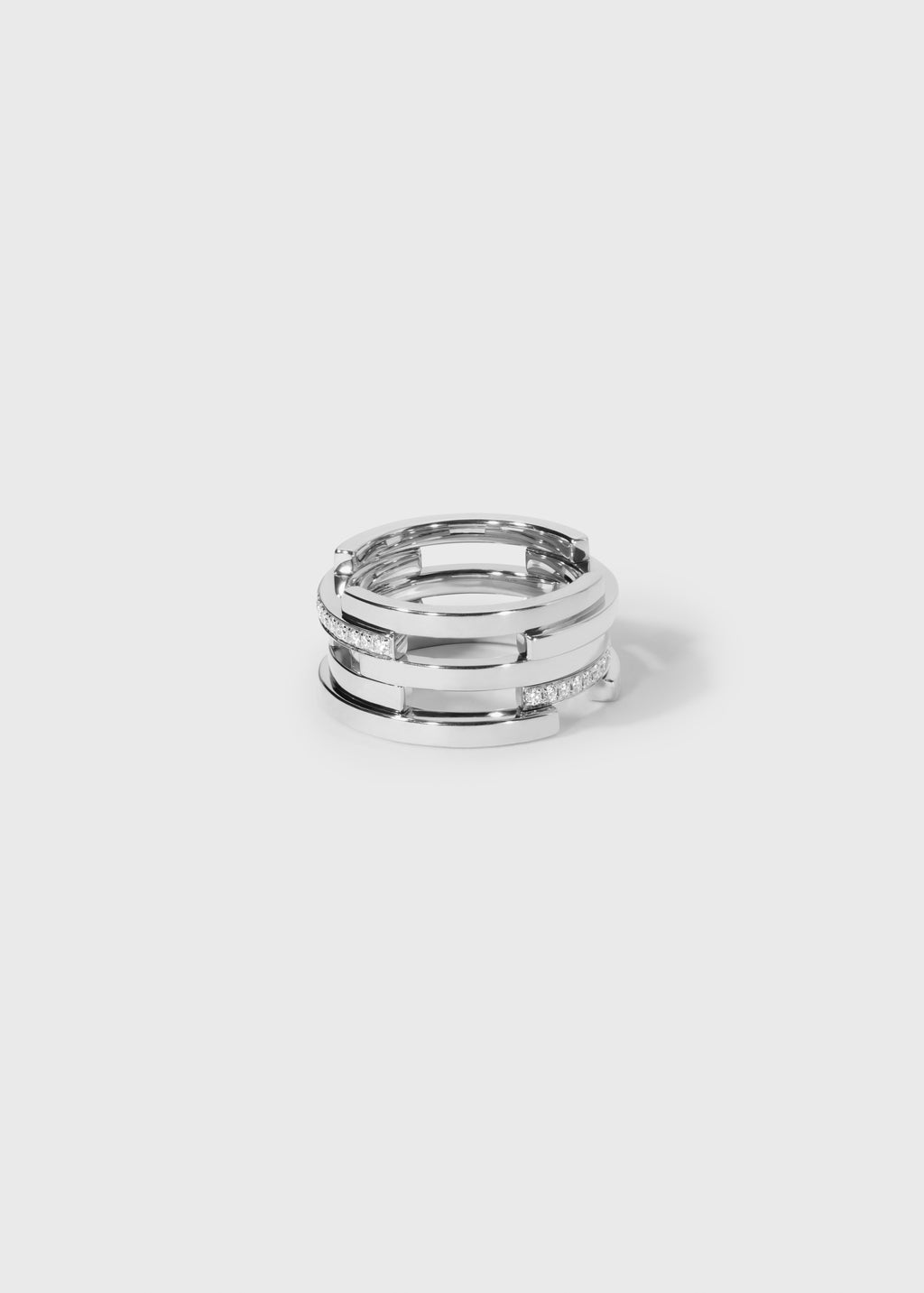 Volume ring White Gold