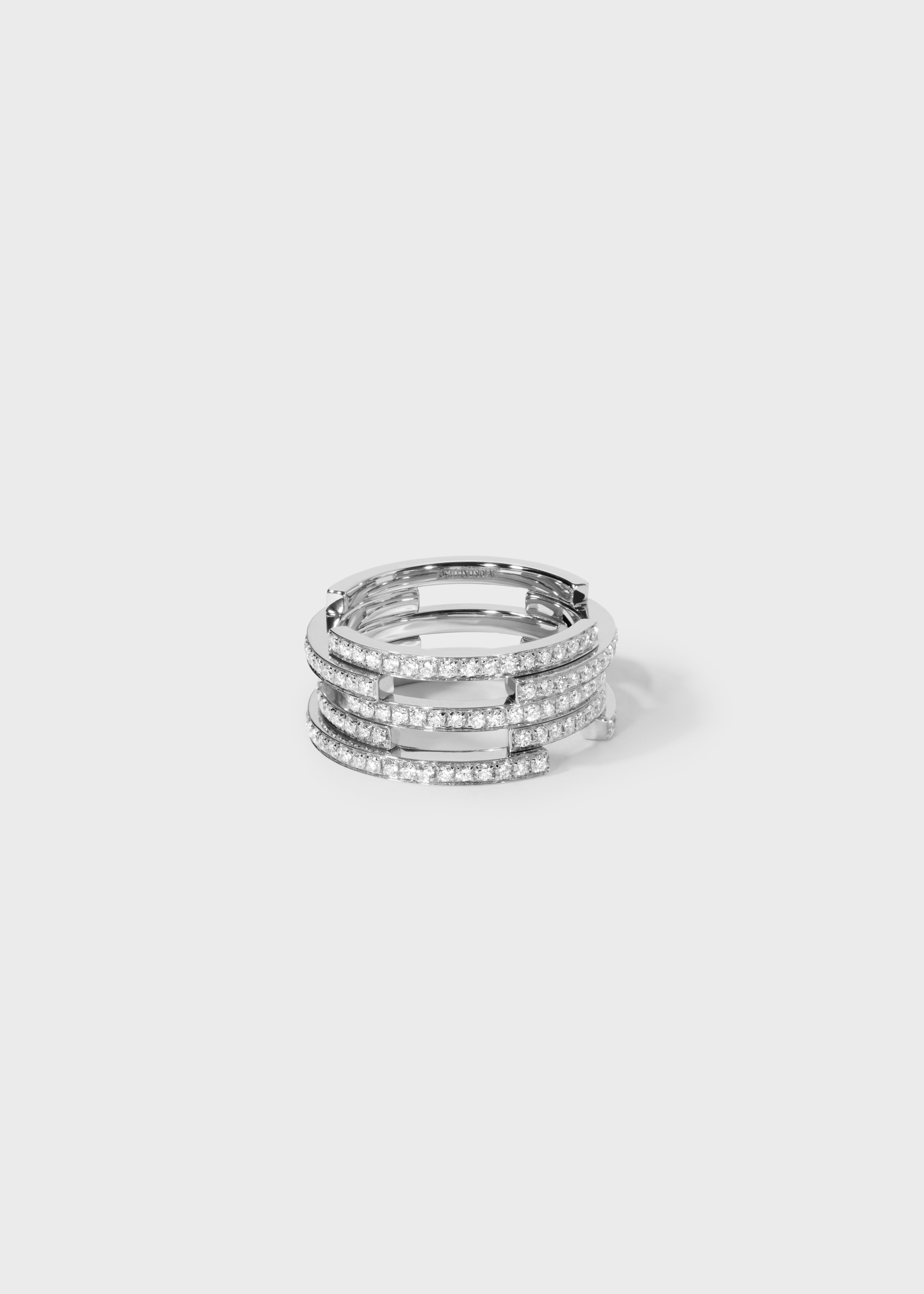 Volume ring White Gold
