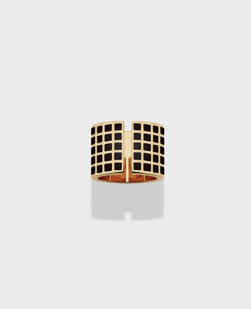 Monument ring large Black Gold