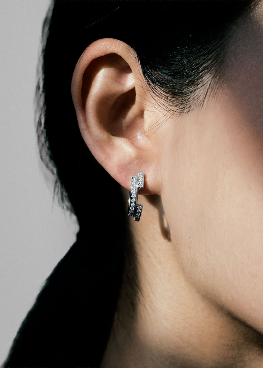 Volume earrings Small 2 rows
