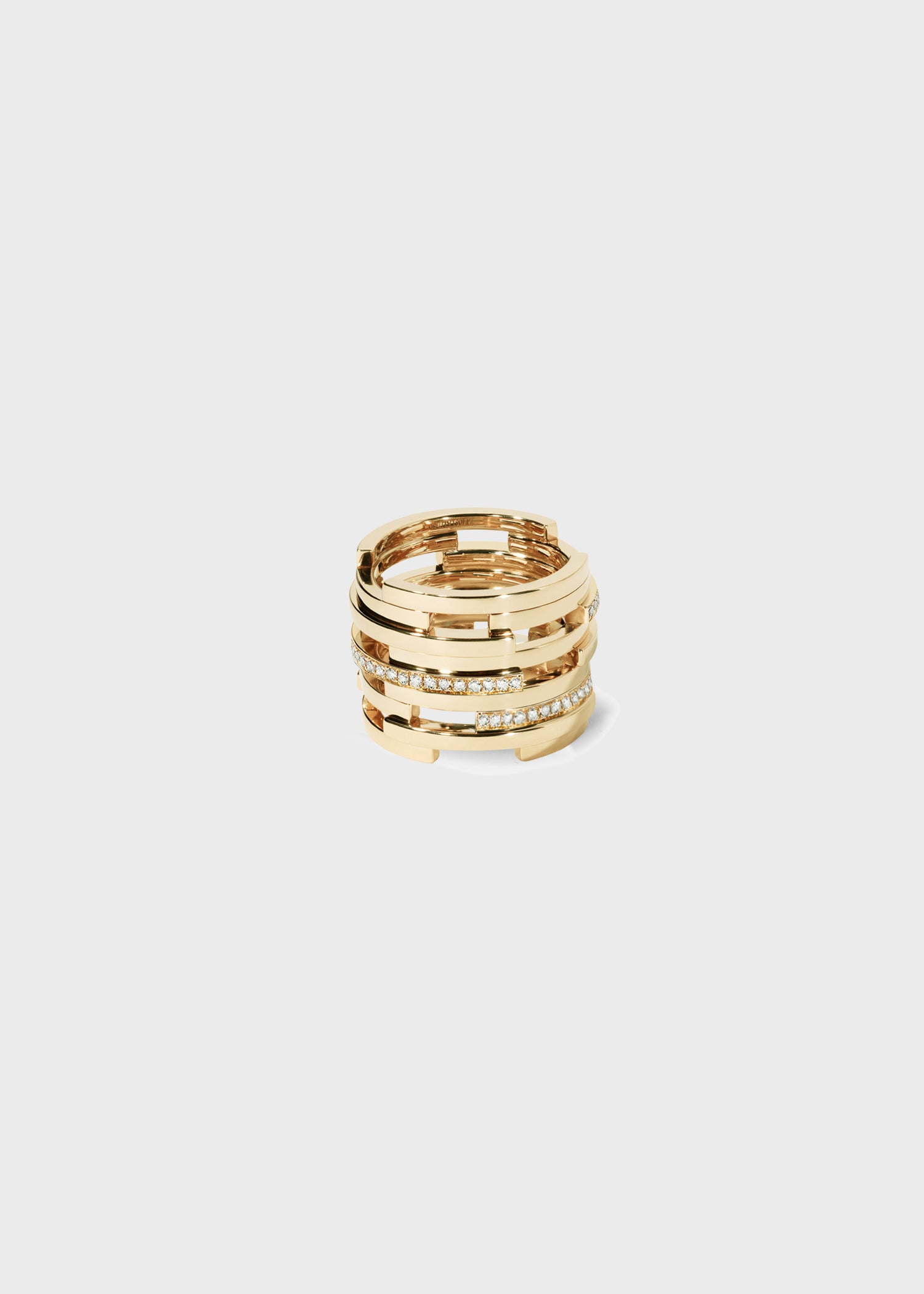 Volume ring Yellow Gold