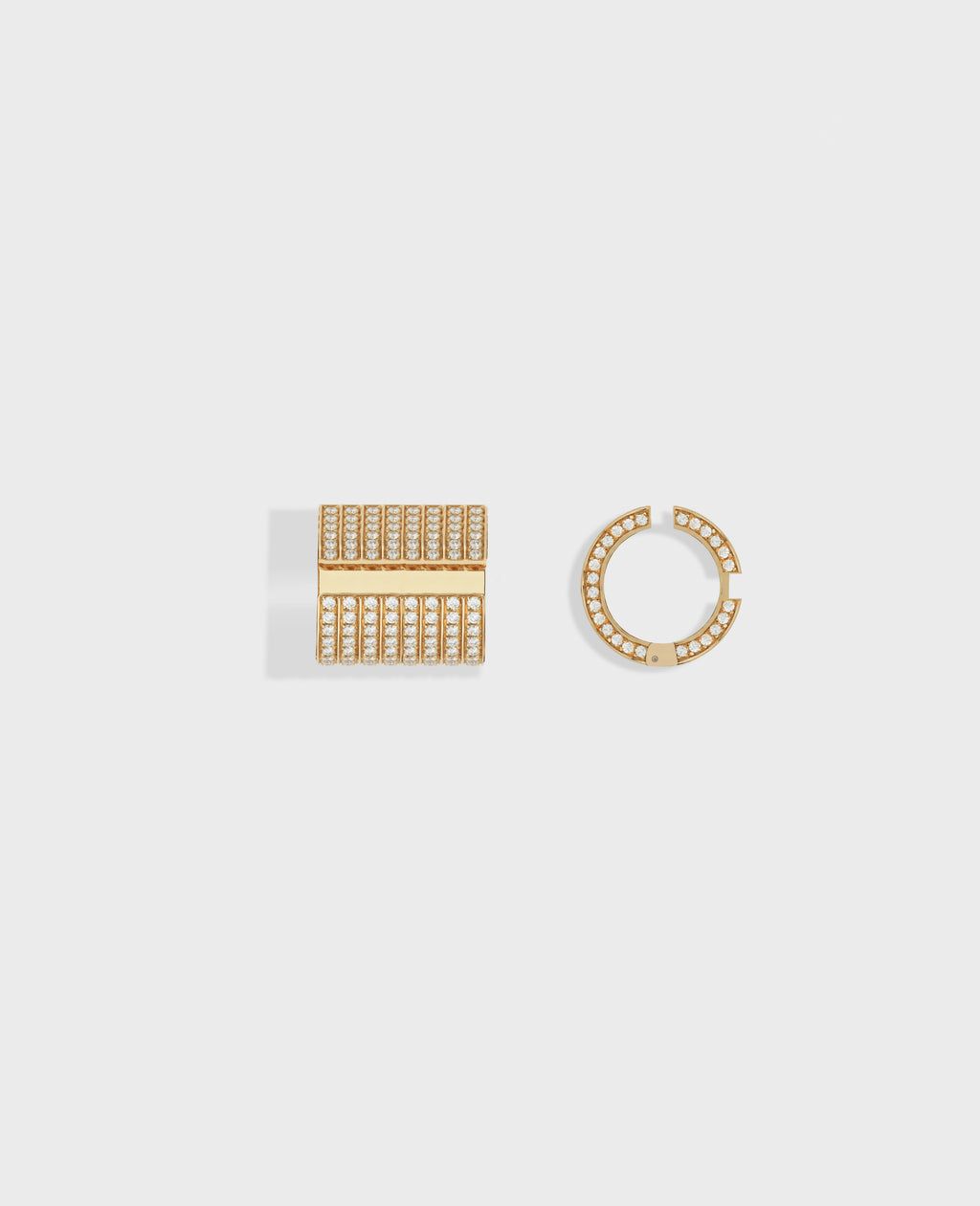 Monument pair of earrings large Rose Gold
