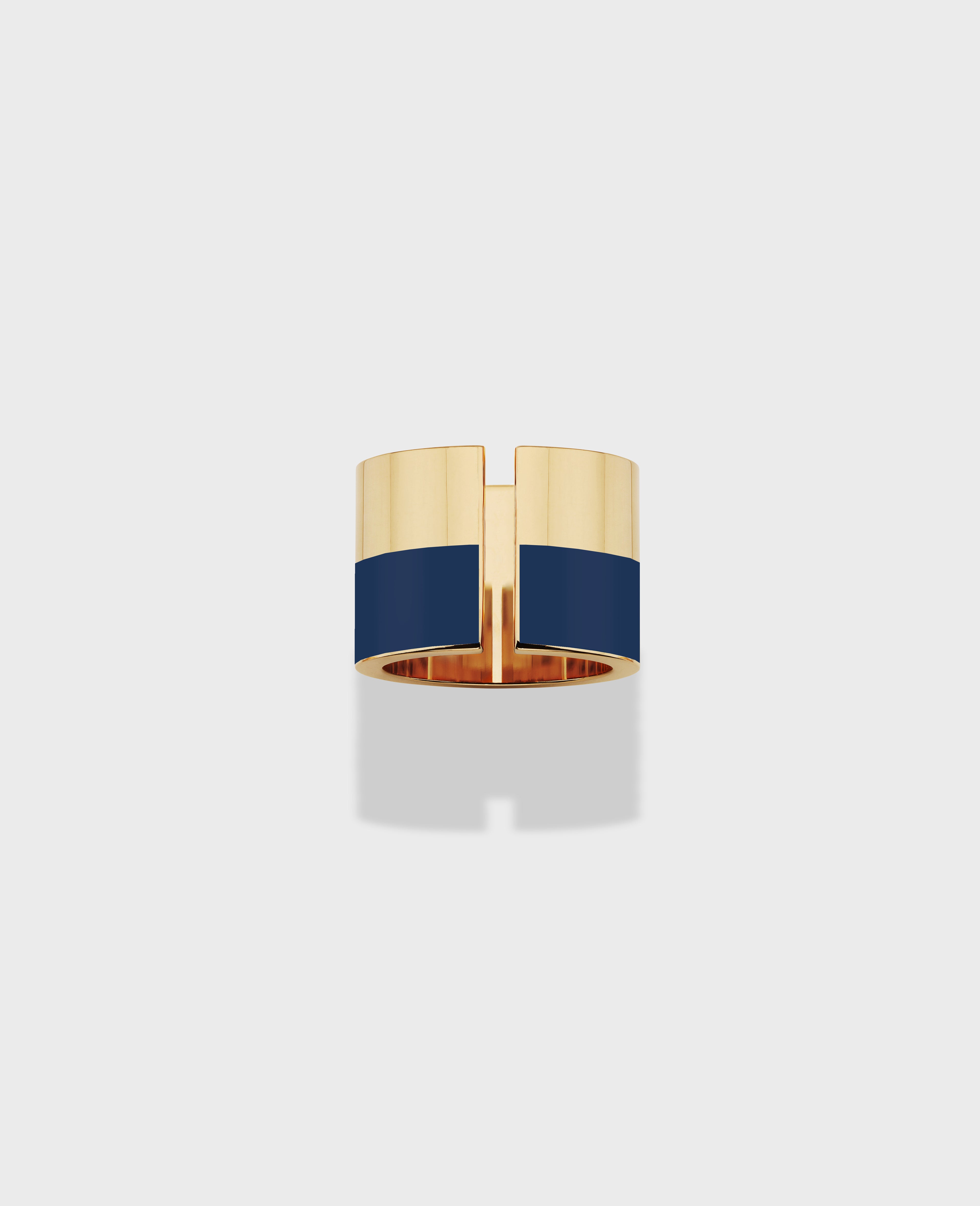 Monument ring large Blue Gold