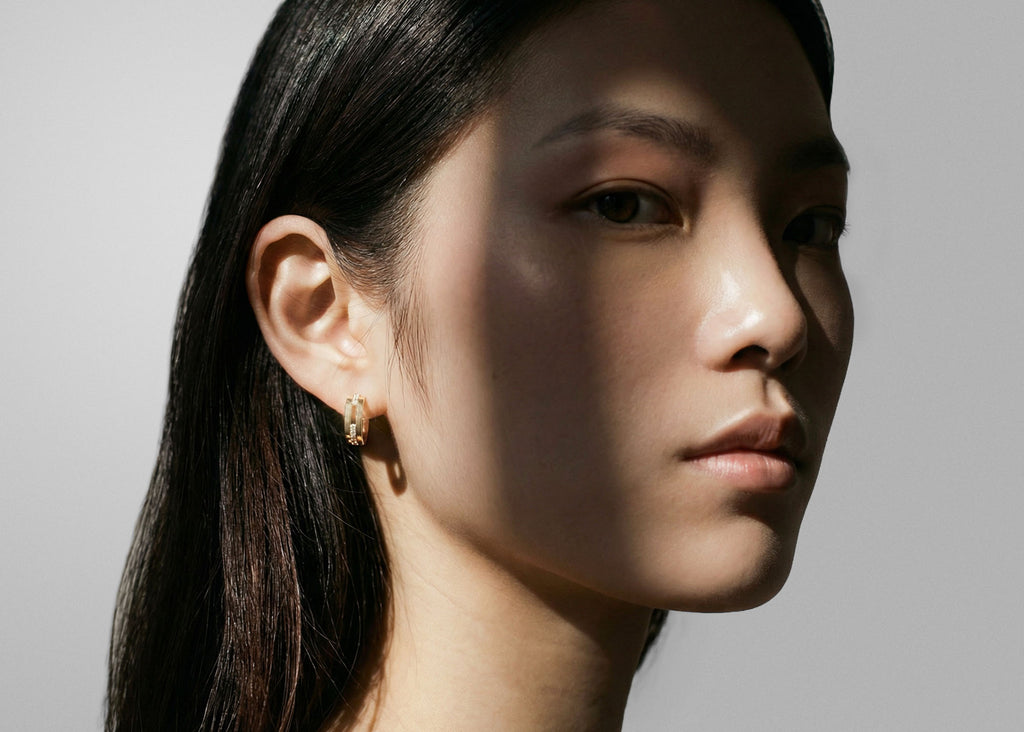 Volume earrings Small 3 rows