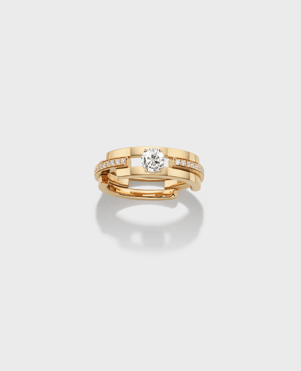 Volume engagement ring 3 rows - Dauphin