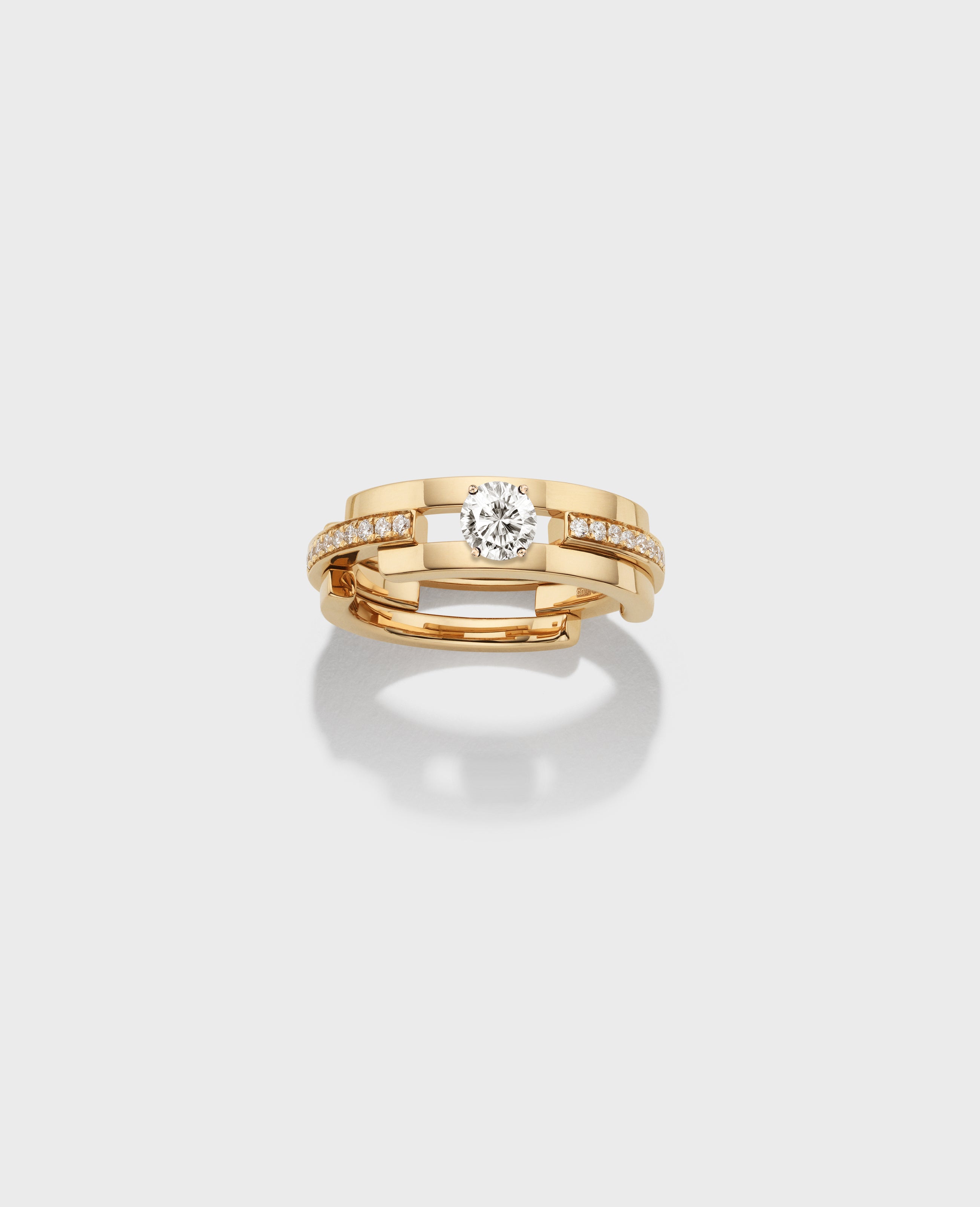 Volume engagement ring 3 rows - Dauphin