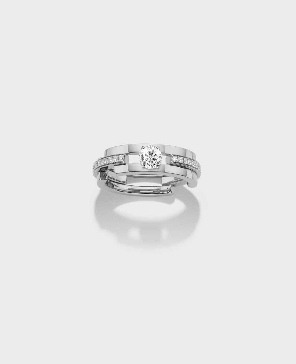 Volume engagement ring 3 rows - view 3 - Dauphin