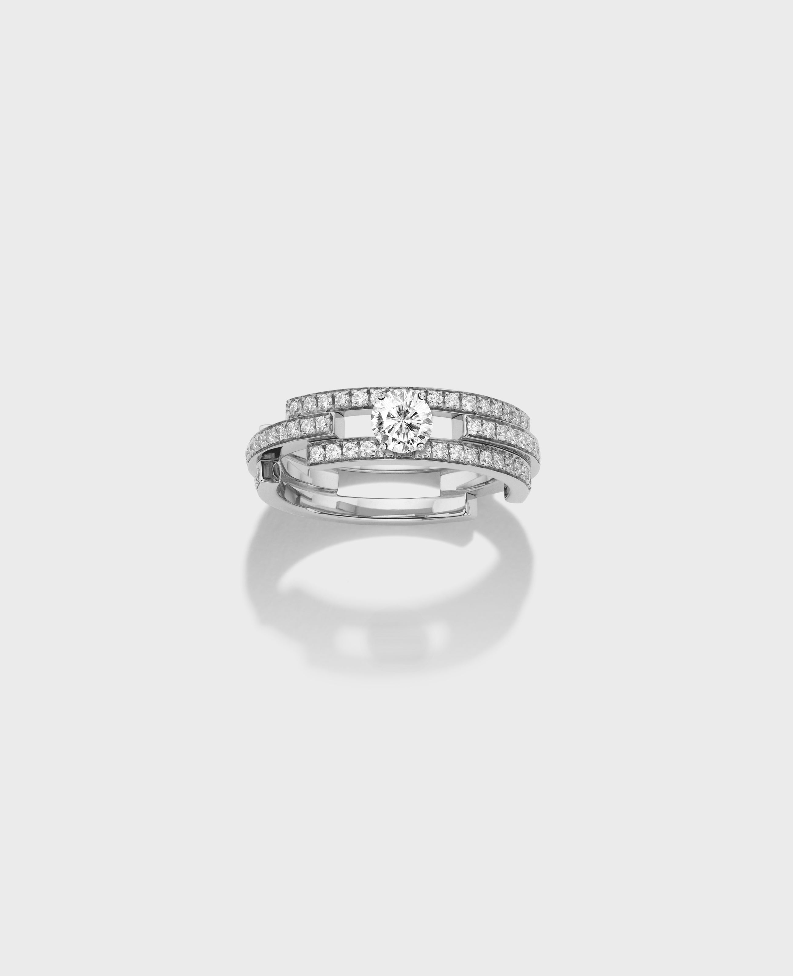 Volume engagement ring 3 rows - view 8 - Dauphin