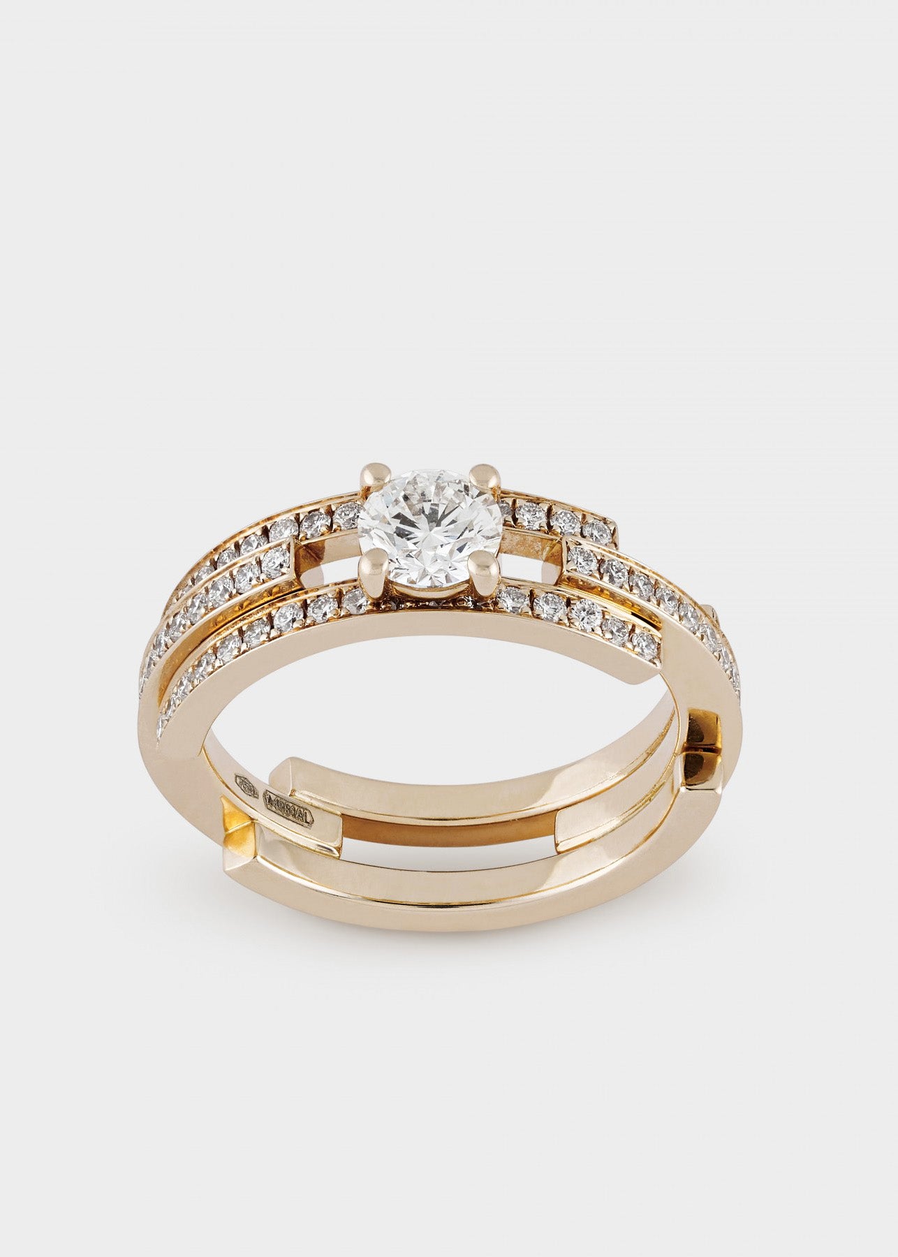 Volume engagement ring 3 rows - view 5 - Dauphin