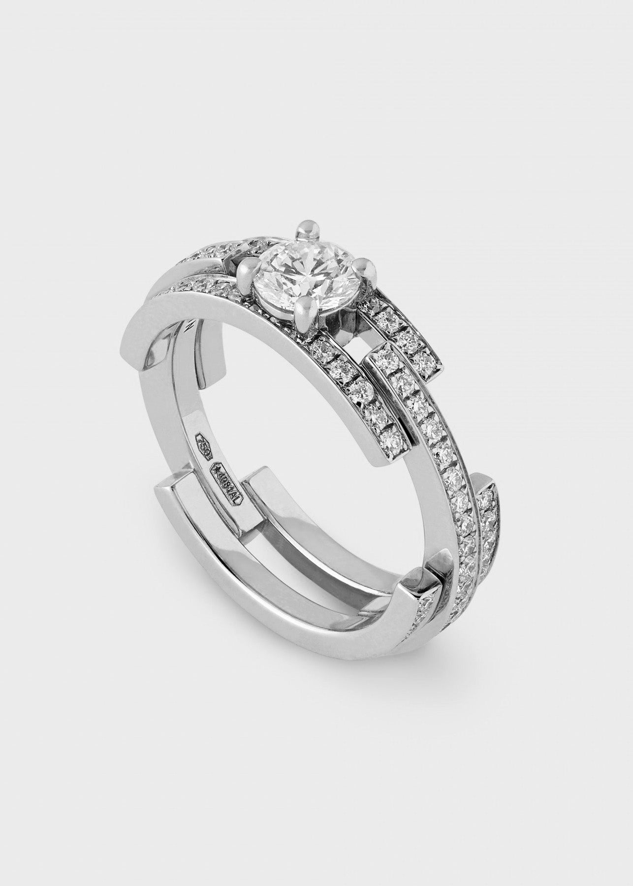 Volume engagement ring 3 rows - view 11 - Dauphin