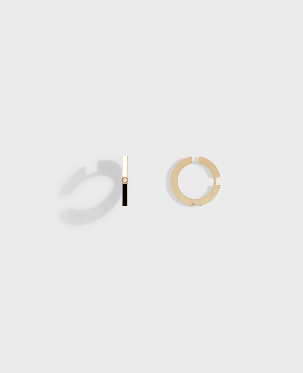 Monument pair of hoops small Yellow Gold