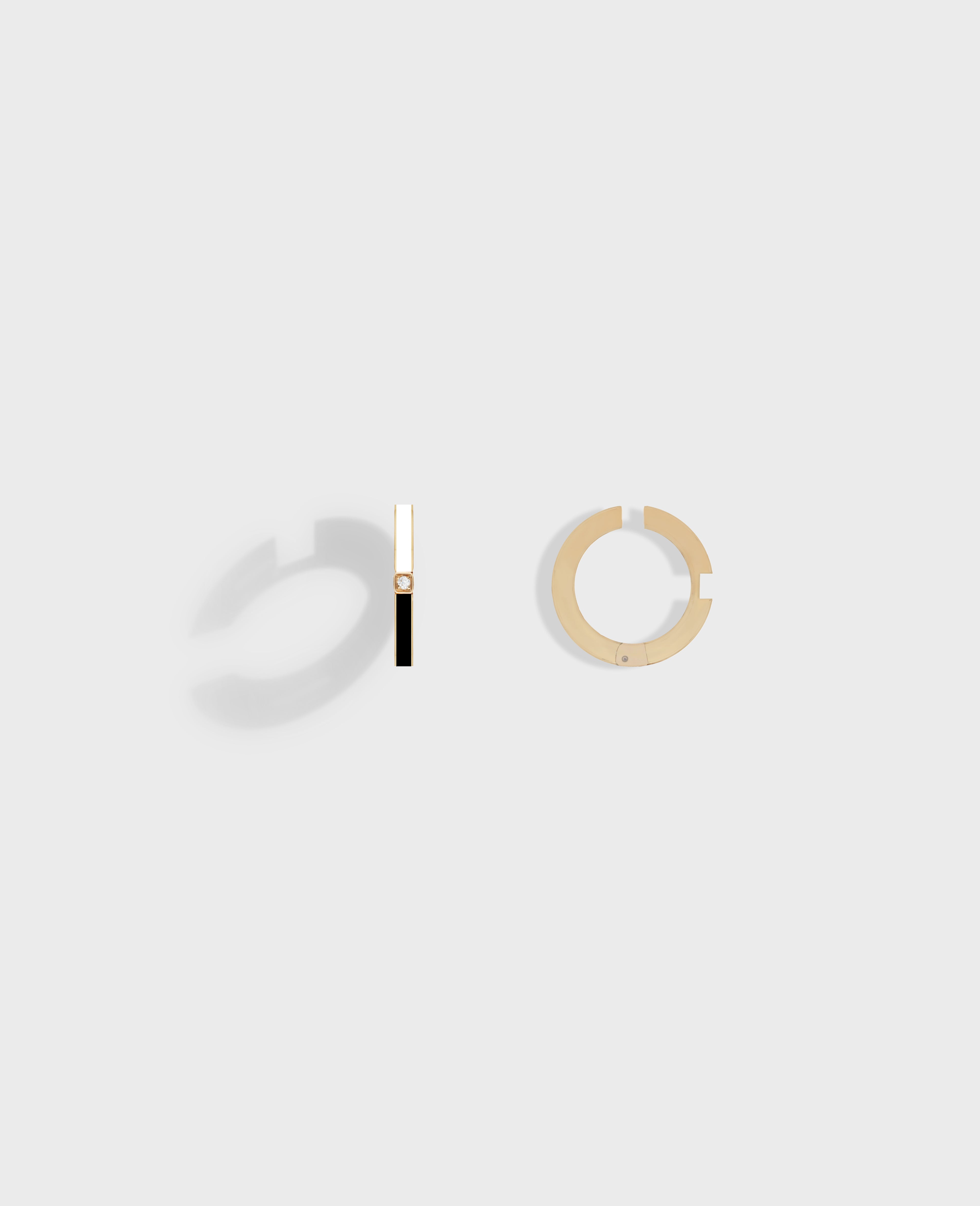 Monument pair of hoops small Yellow Gold