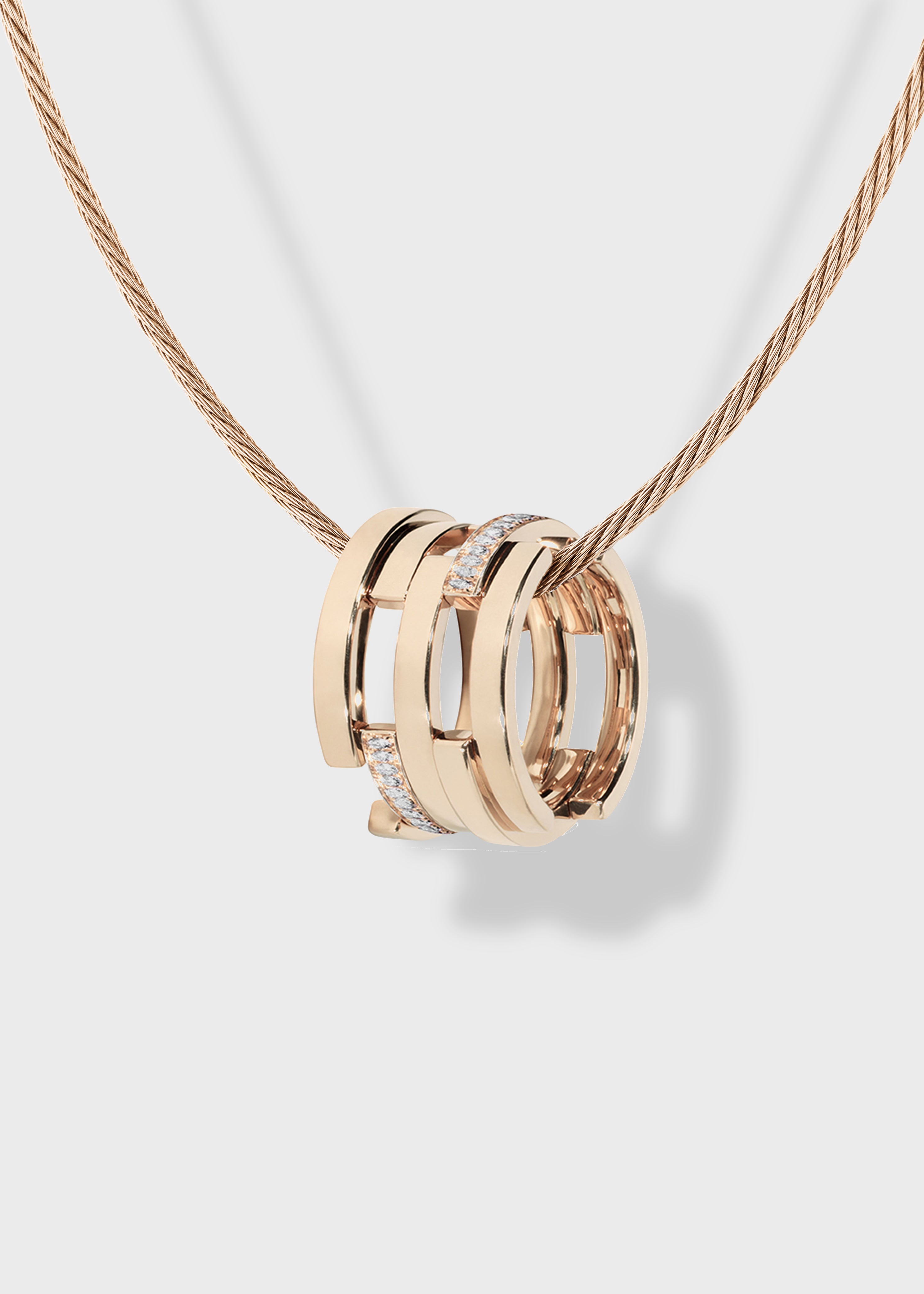 Volume pendant Yellow Gold