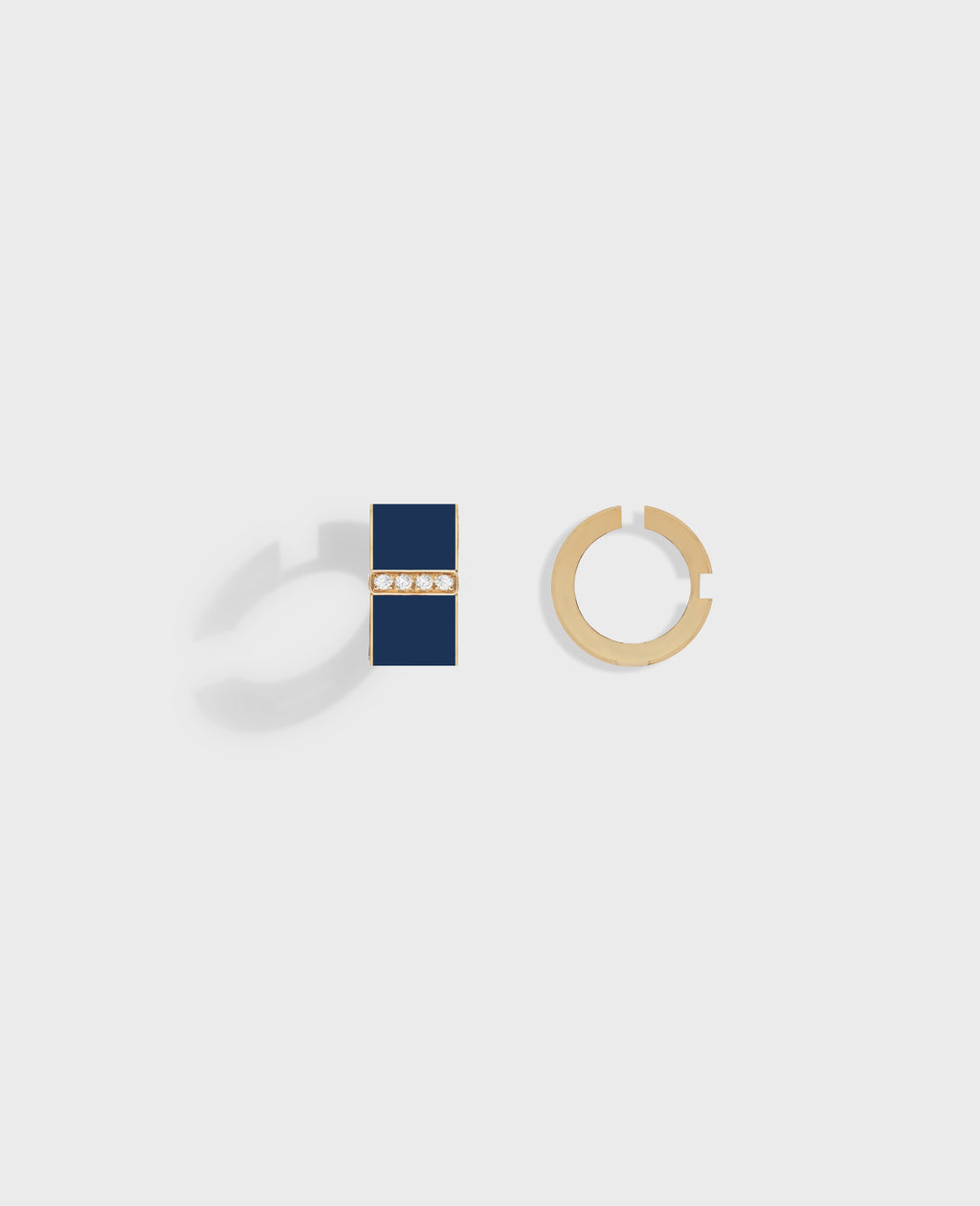Monument pair of earrings medium Yellow Gold