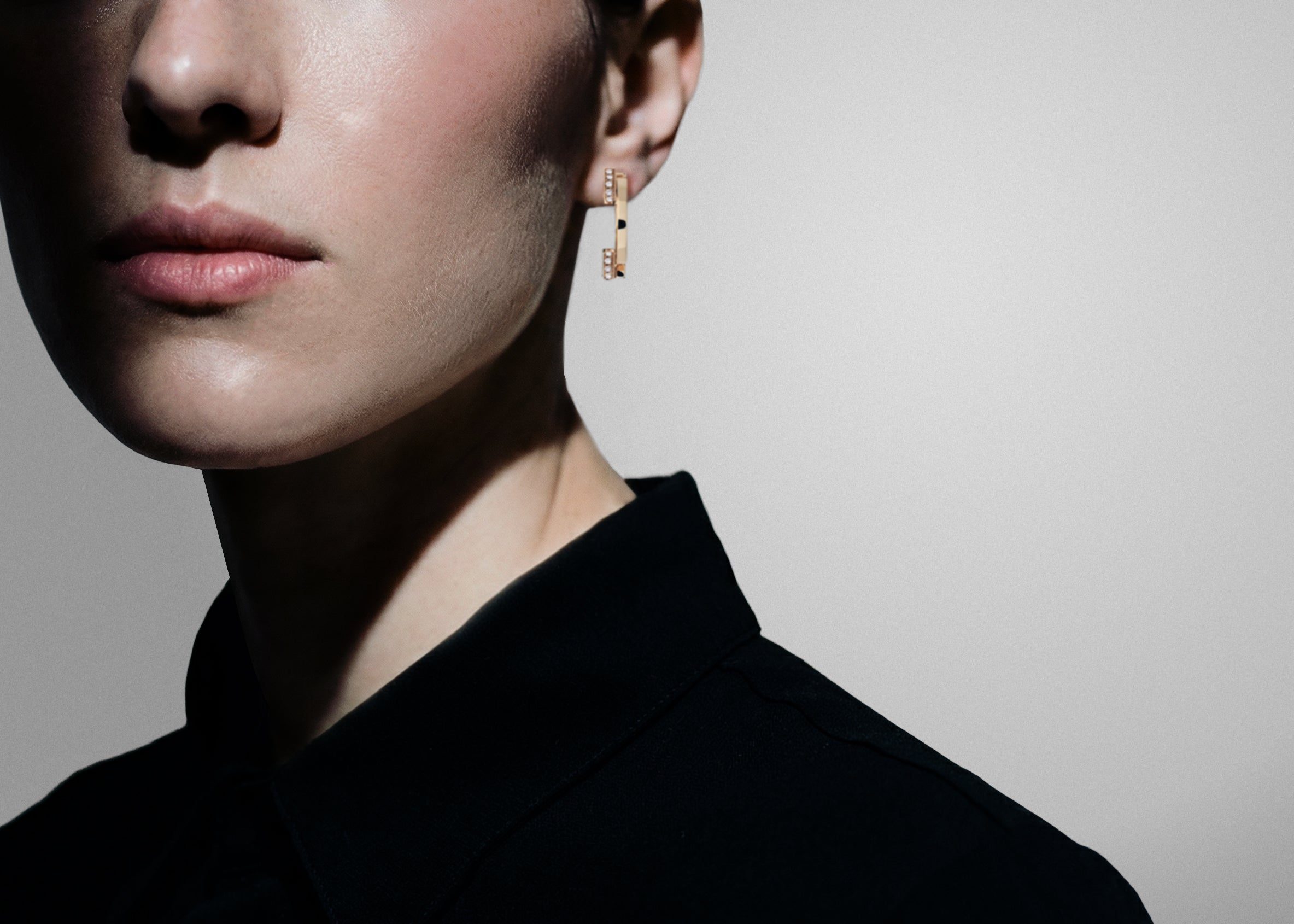 Volume earrings medium 2 rows