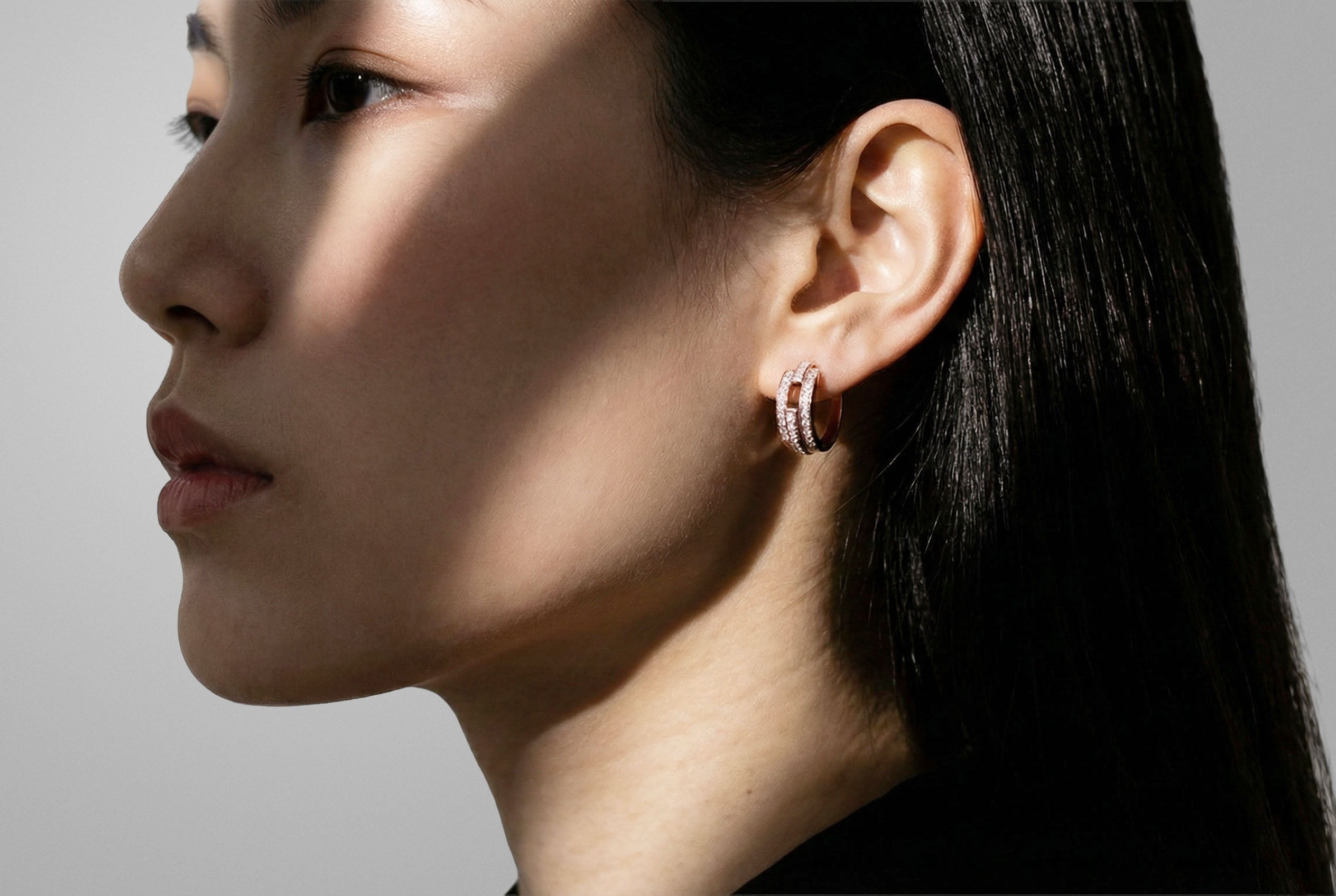 Volume earrings Small 3 rows