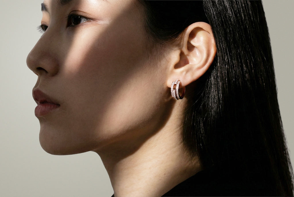 Volume earrings Small 3 rows