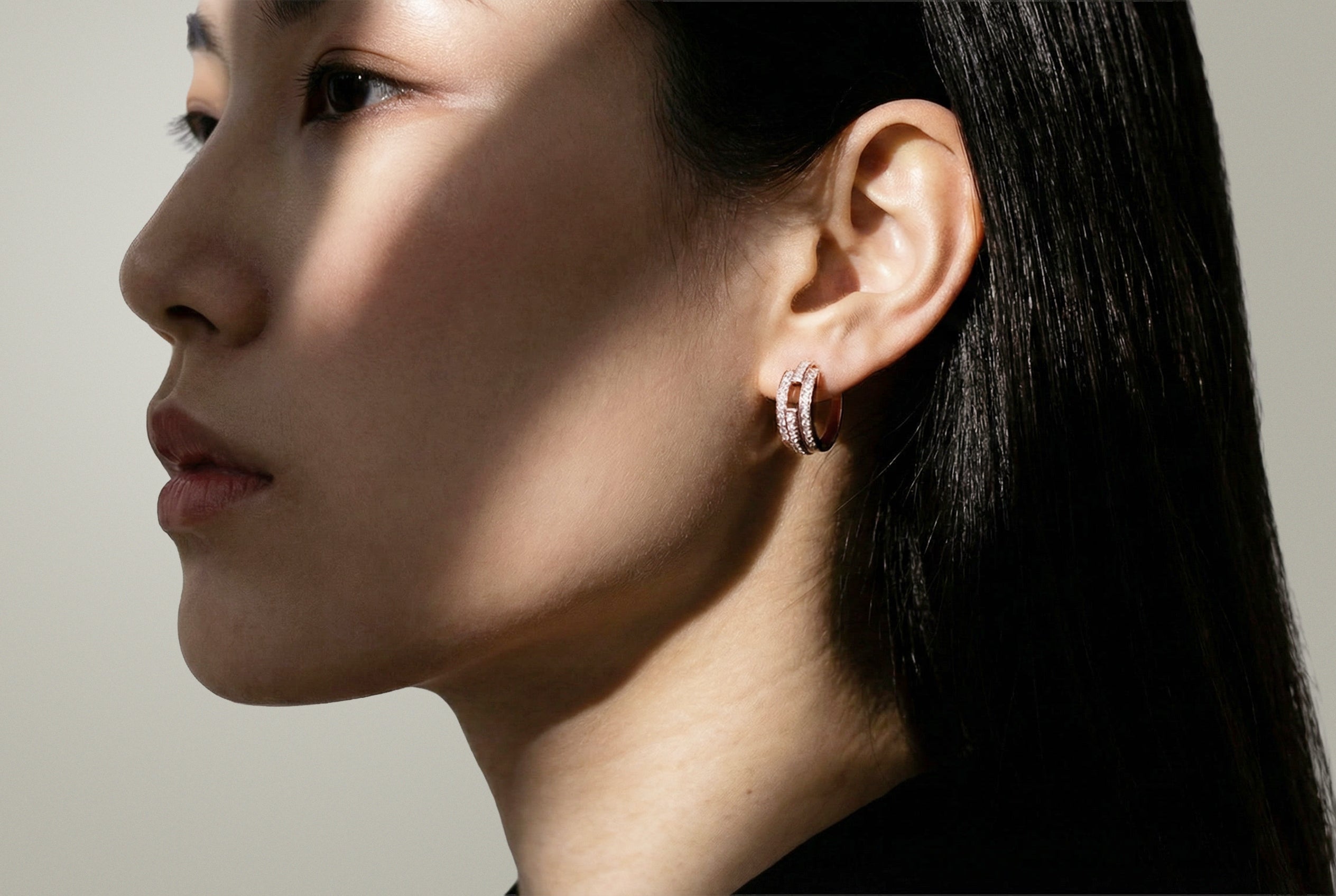 Volume earrings Small 3 rows